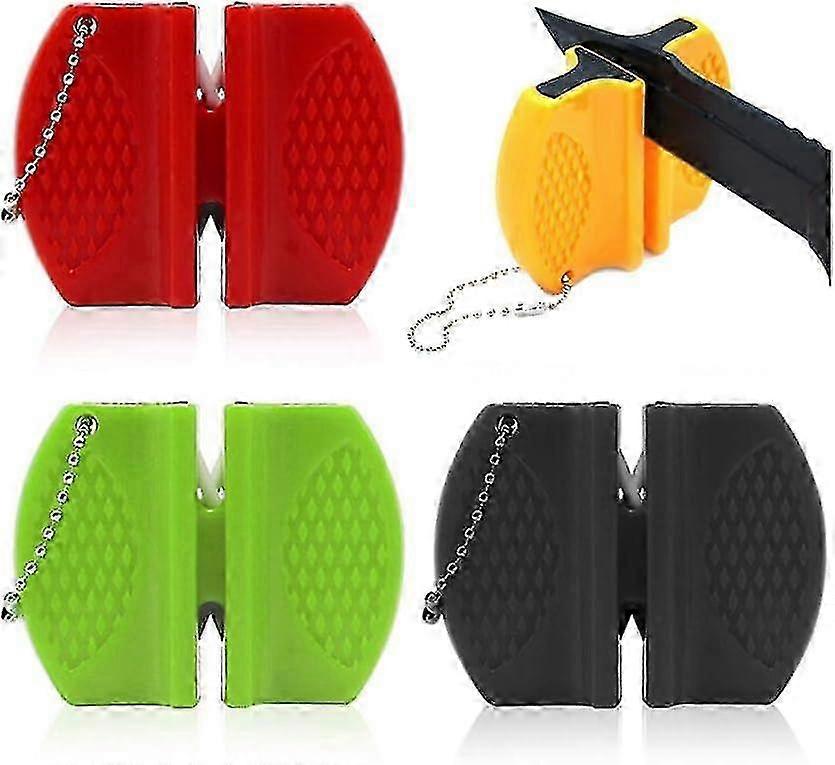 2PCS Portable Kitchen Knife Sharpener, Mini Thick and Thin Pocket Knife Sharpening Tool for Outdoor Activities