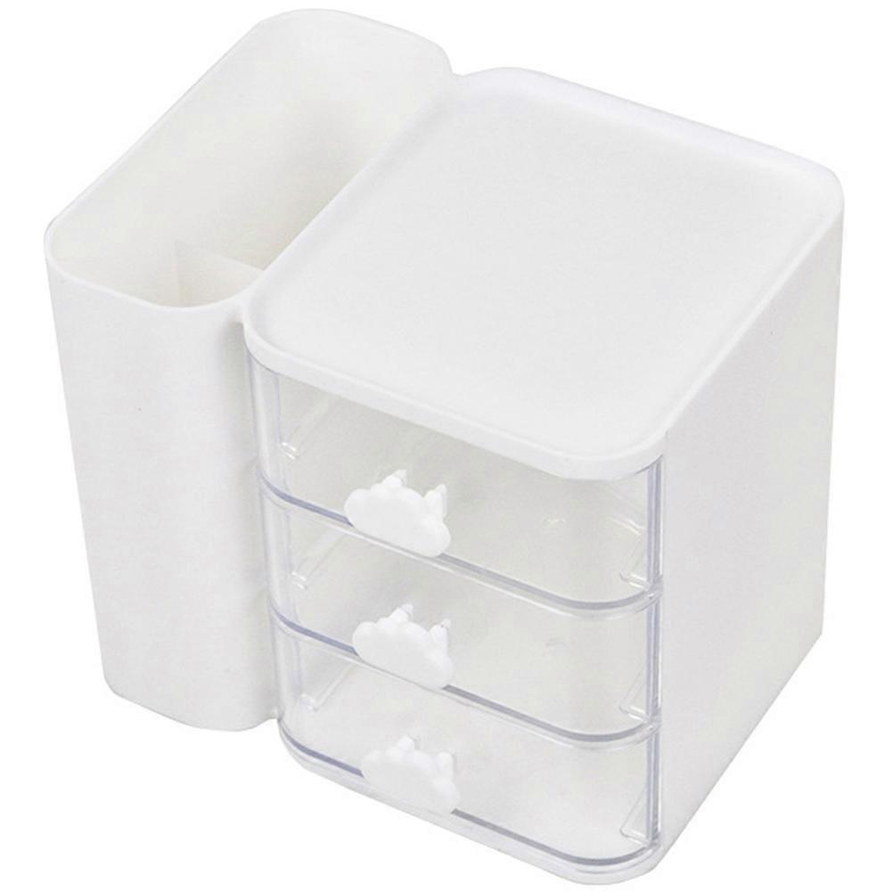 Cloud Shaped Desktop Cosmetic Storage Box with Drawer – Makeup, Skincare & Sundries Organizer for Countertop Use