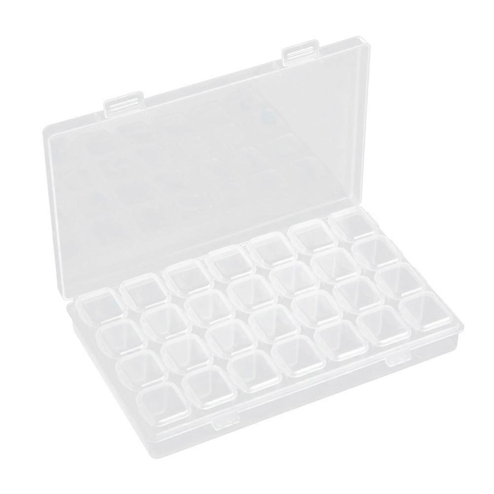 Empty Nail Tip Box Jewelry Box Transparent Design Adjustable Dividers 1Pcs