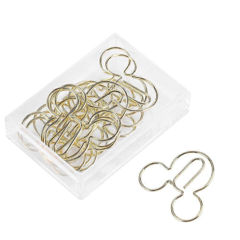 2025 أحدث طراز 12 قطعة من الذهب المعدني على شكل مشابك ورق قرطاسية مضحكة