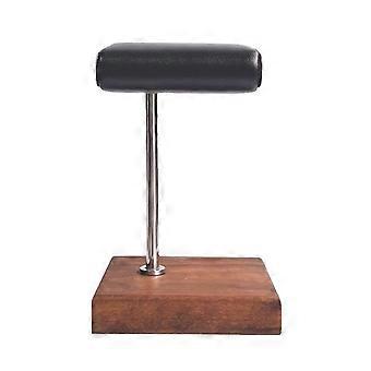 Watch Stand with Stable Base, Wood PU Metal, for Retail or Personal Use, Gift for Watch Lovers