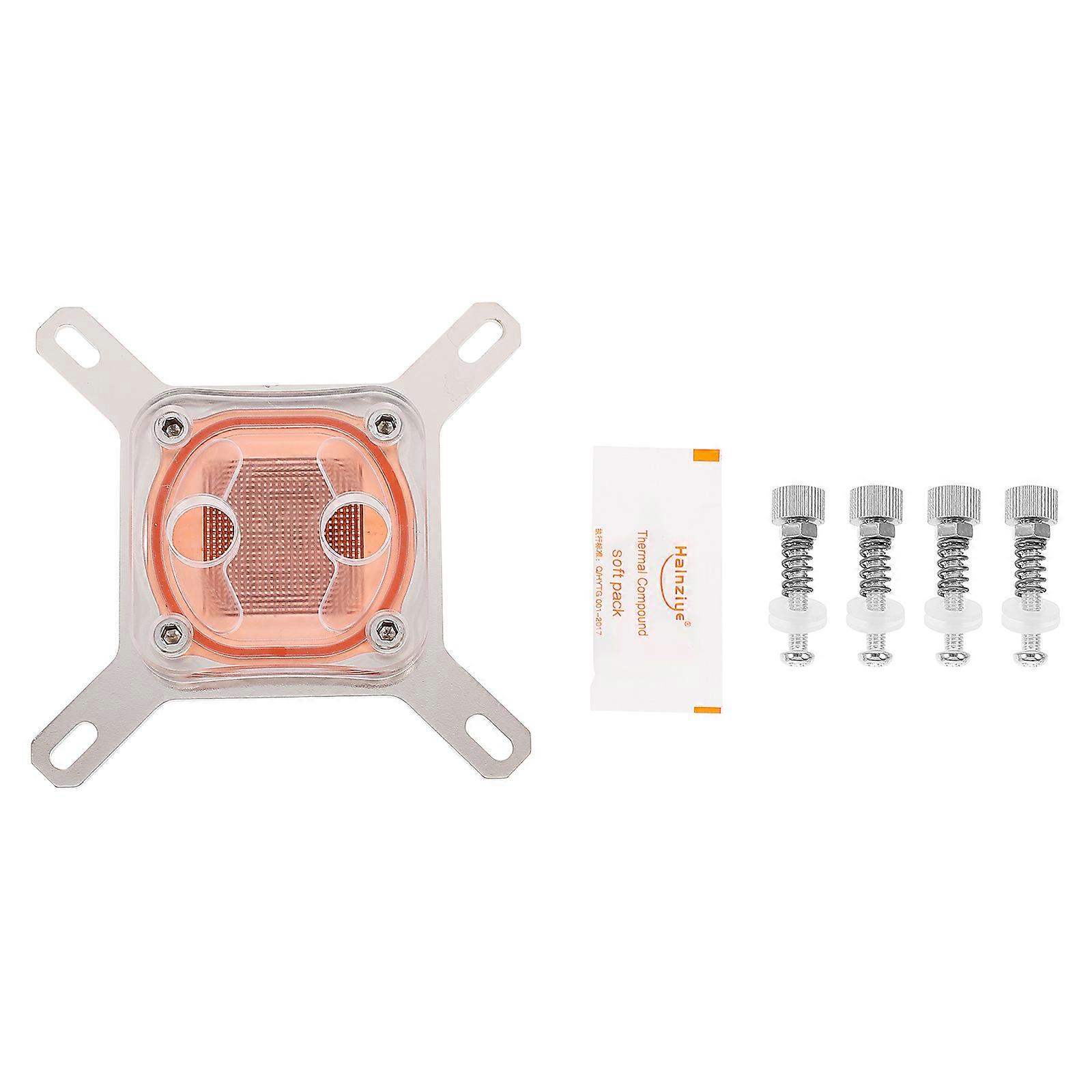 Cpu Waterblock Copper Base Cpu Water Block Maximum Clock Speeds Overclocking Square 1Pcs