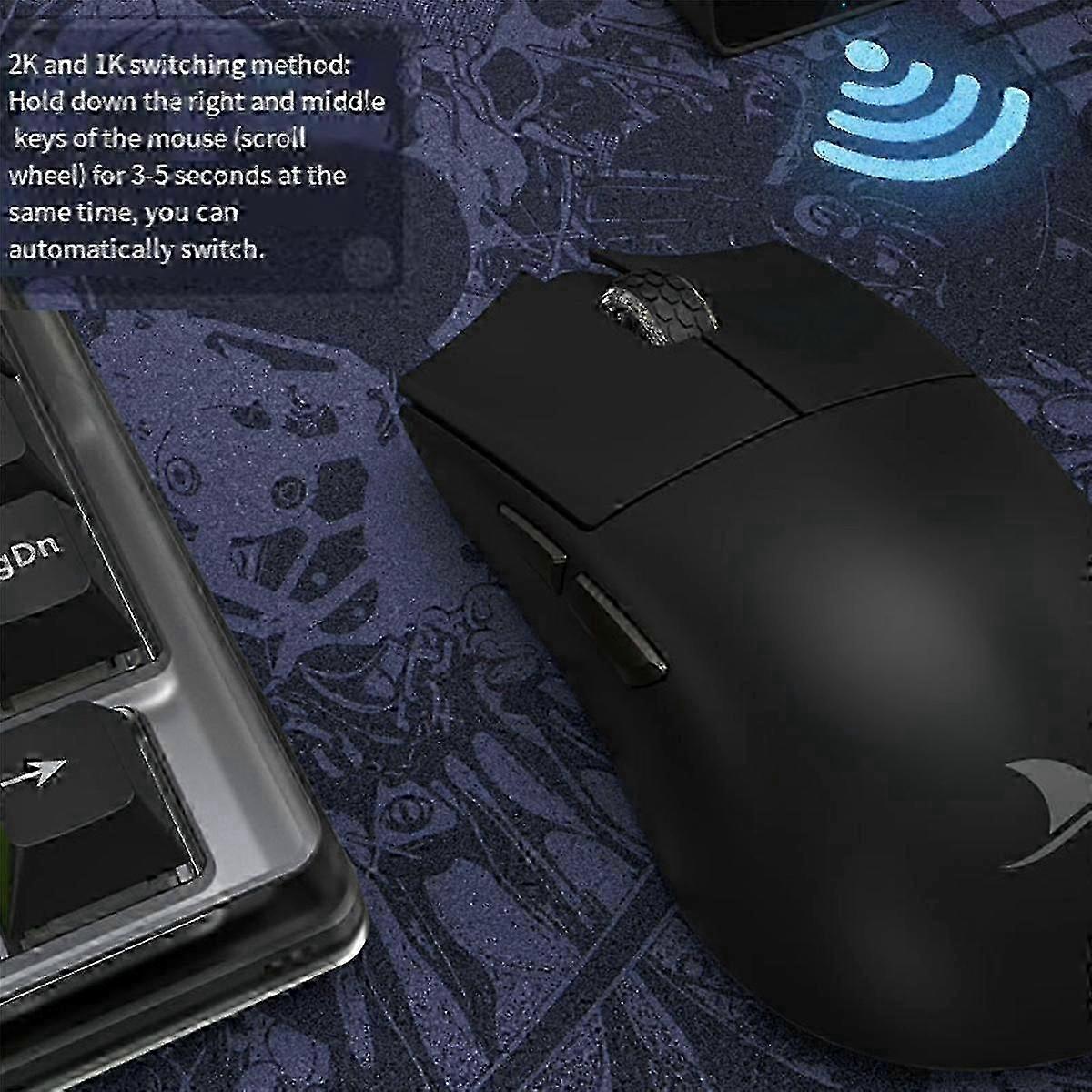 M3S Tri-Mode Mouse Mini Wireless Bluetooth E-Sports Gaming Mouse PAM3395 Black JN