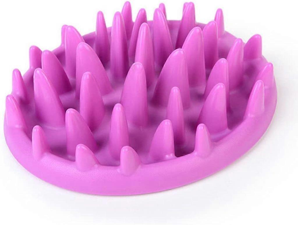 Anti-gluttony food bowl for dogs and cats to prevent fast eating (purple)