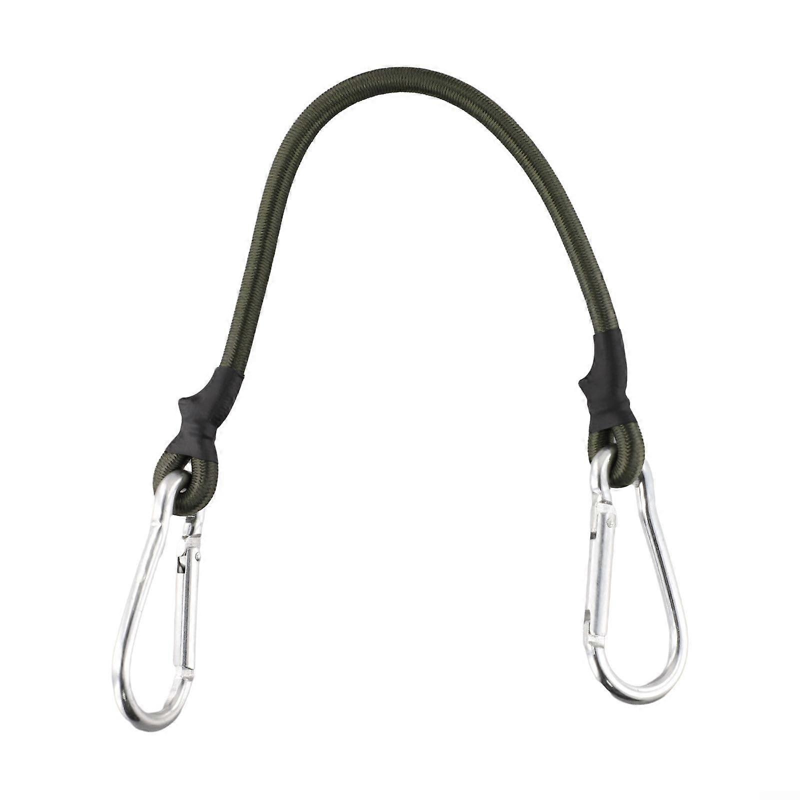 Elastic Rope for Outdoor Use with Aluminum Alloy Hooks, Perfect for Tent Pulling, Gear Binding, and Motorcycle Luggage Securing (30 cm)