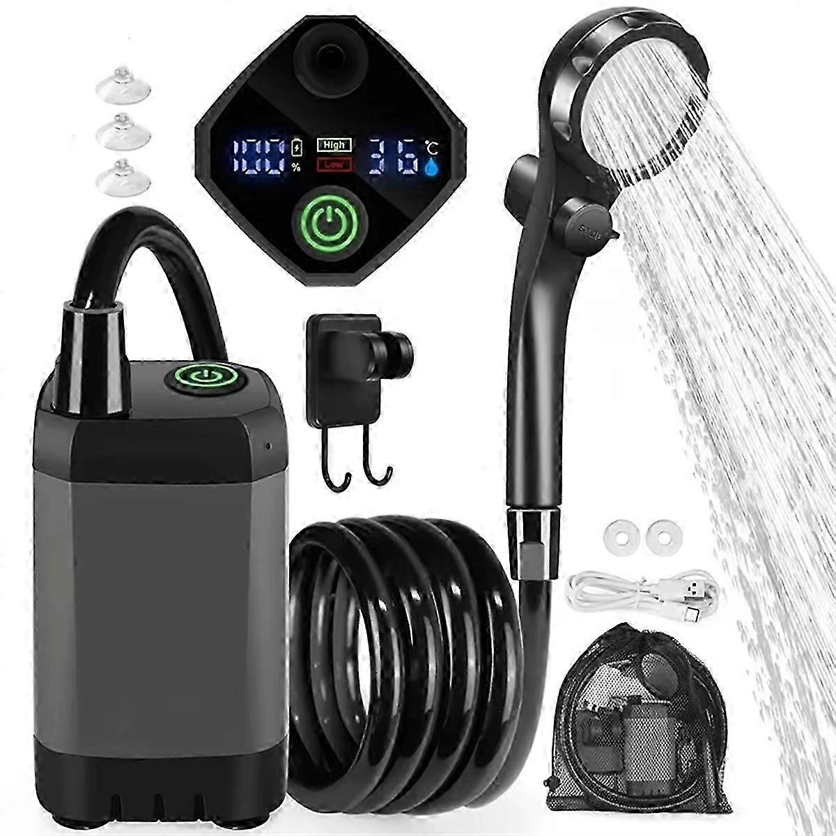 Rechargeable Portable Camping Shower,6000mAh Battery1