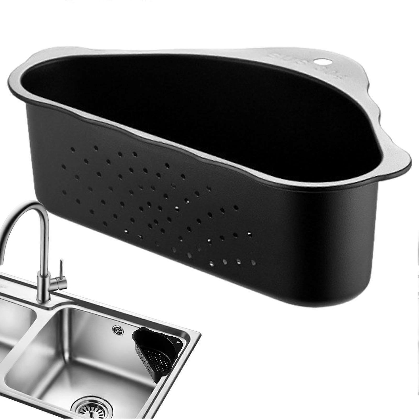Stainless Steel Triangular Sink Strainer Basket with Lid for Kitchen