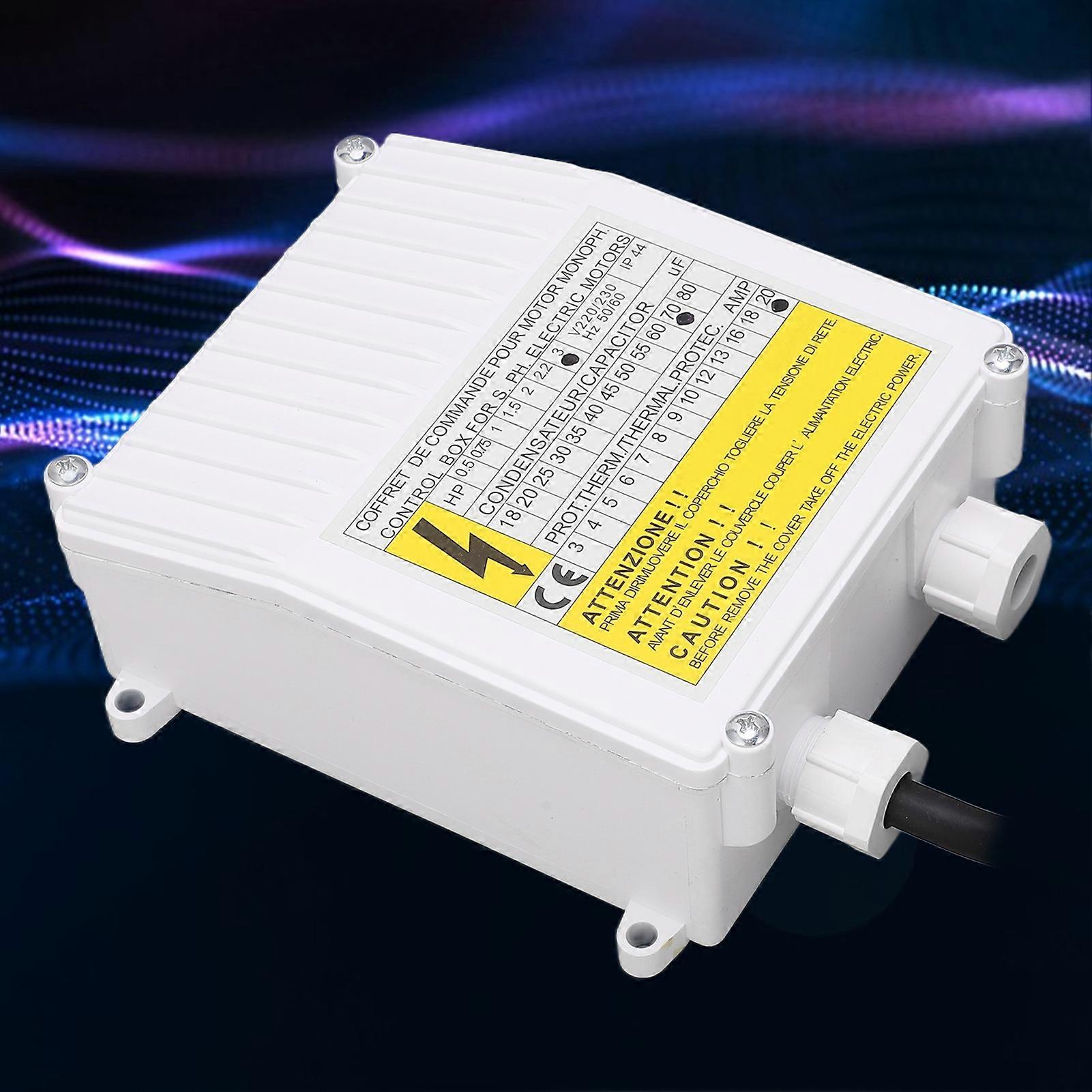 Deep Well Pump Control Box Household 3.0HP Submersible Switch Controller 2.2KW 70uf 20A US Plug 110V
