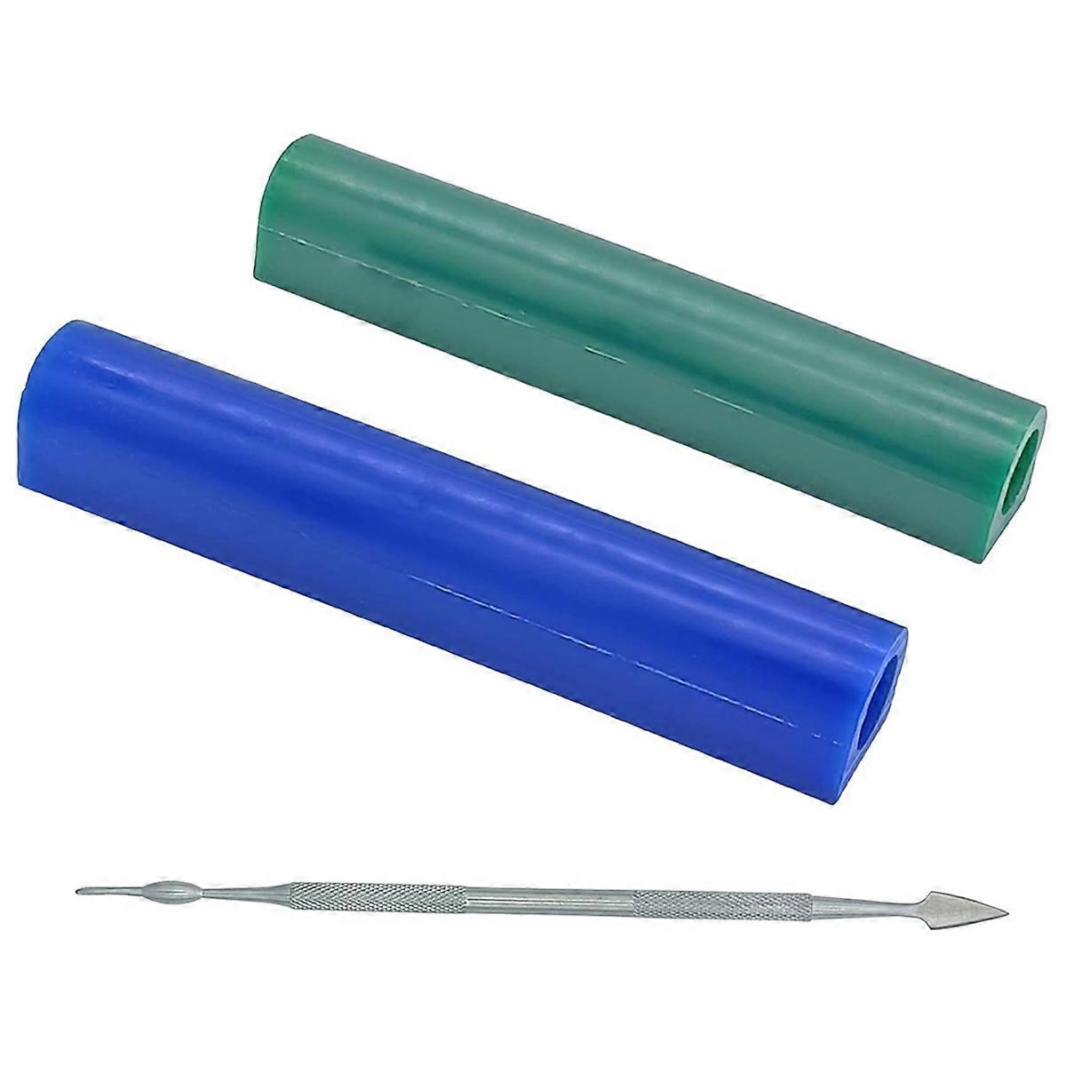 2 Pieces Carving Wax Ring Tubes for Making Rings for Jewelry Ring Casting Mold Kit Ring Making Wax Carving Tools (T150)