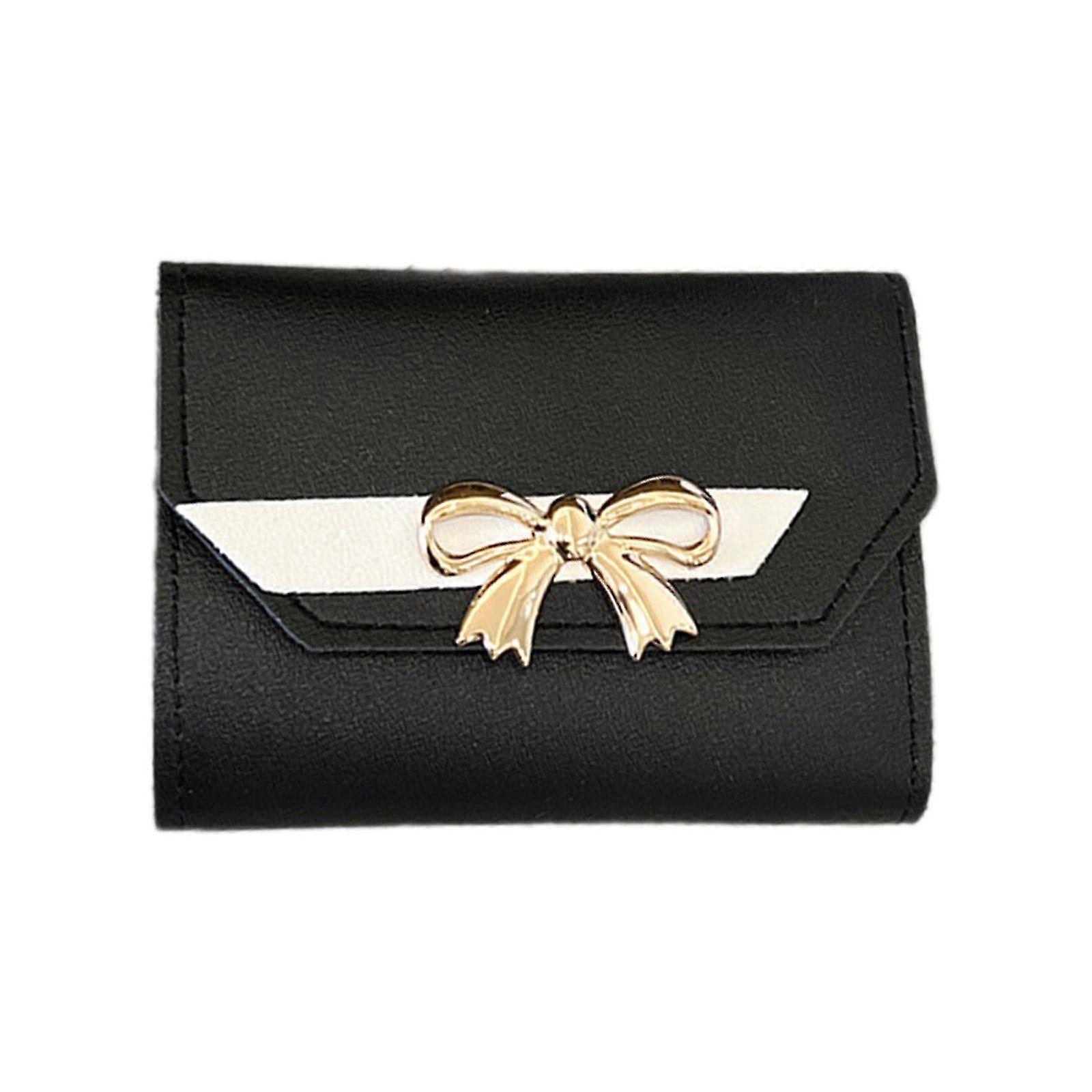 Trifold PU Wallet Bank Card Cash Holder Multi Slot Purse for Girl Clutch Bag Coin Purse Small Change Wallet Handheld Bag Red