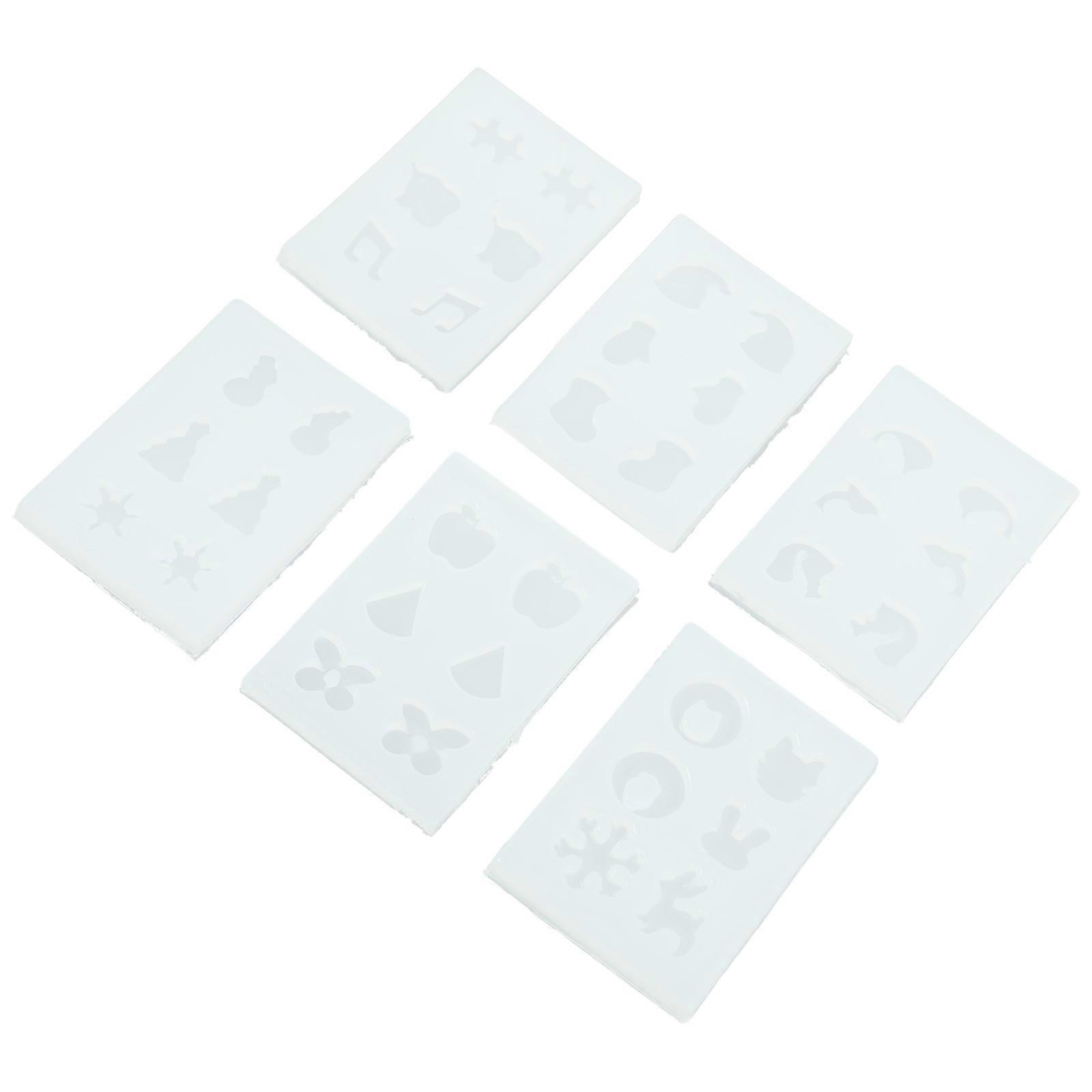 Earring Casting Molds Silicone Eardrop Mold DIY Jewelry Accessories Unique Pattern Shape 6X4.2cm 6pcs