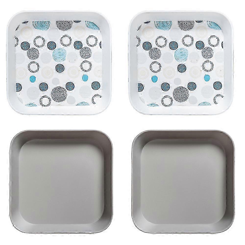 4 Pieces Reusable Dessert Salad Appetizer Plate