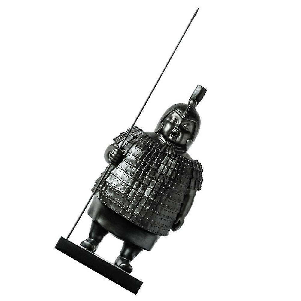 Terracotta Warriors Statue Mini Resin Figures Art Lovers Home Owners 24.5X14X10.5CM 1Set