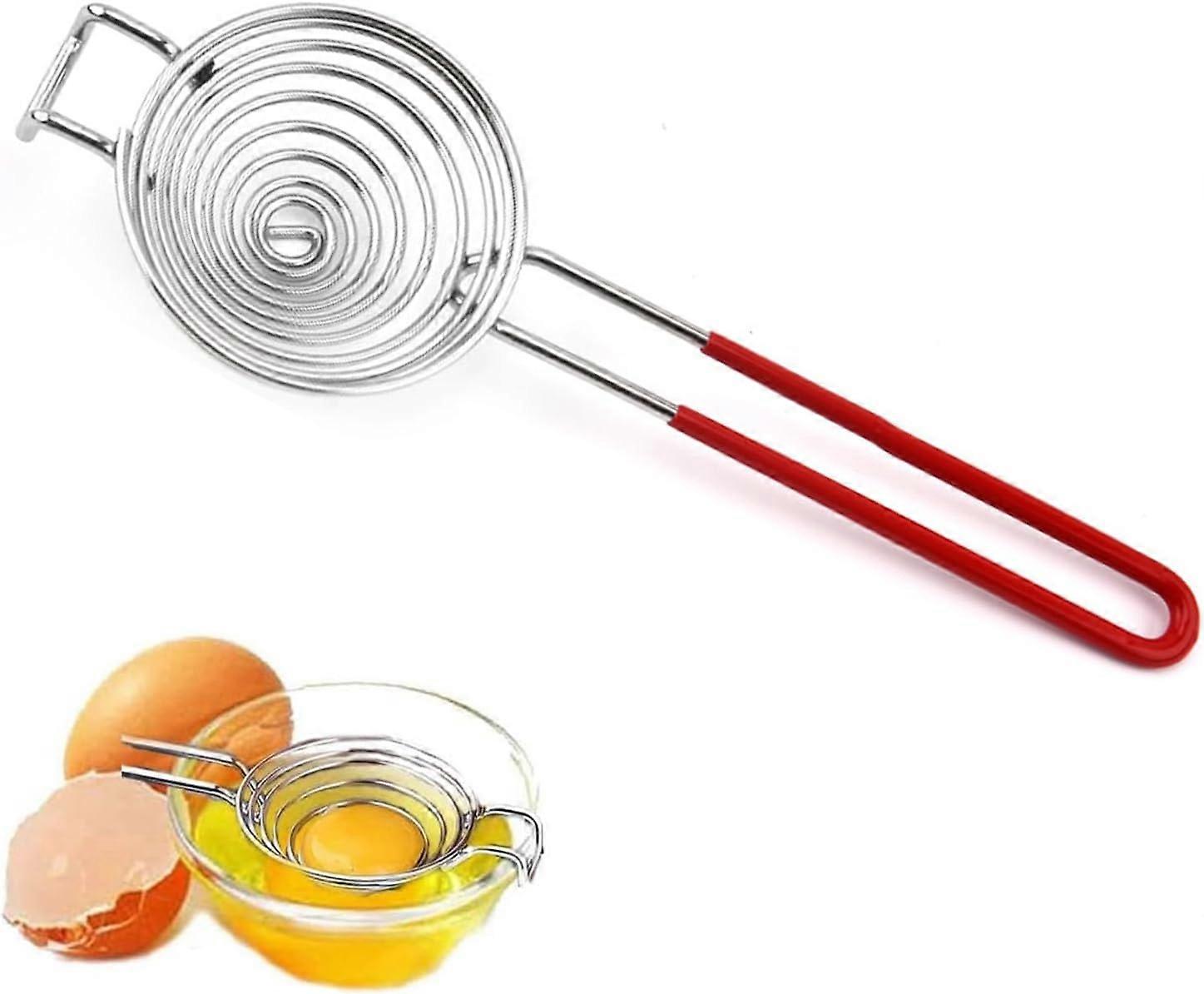Stainless Steel Egg Separator, Egg Divider Large Capacity with Long Handle