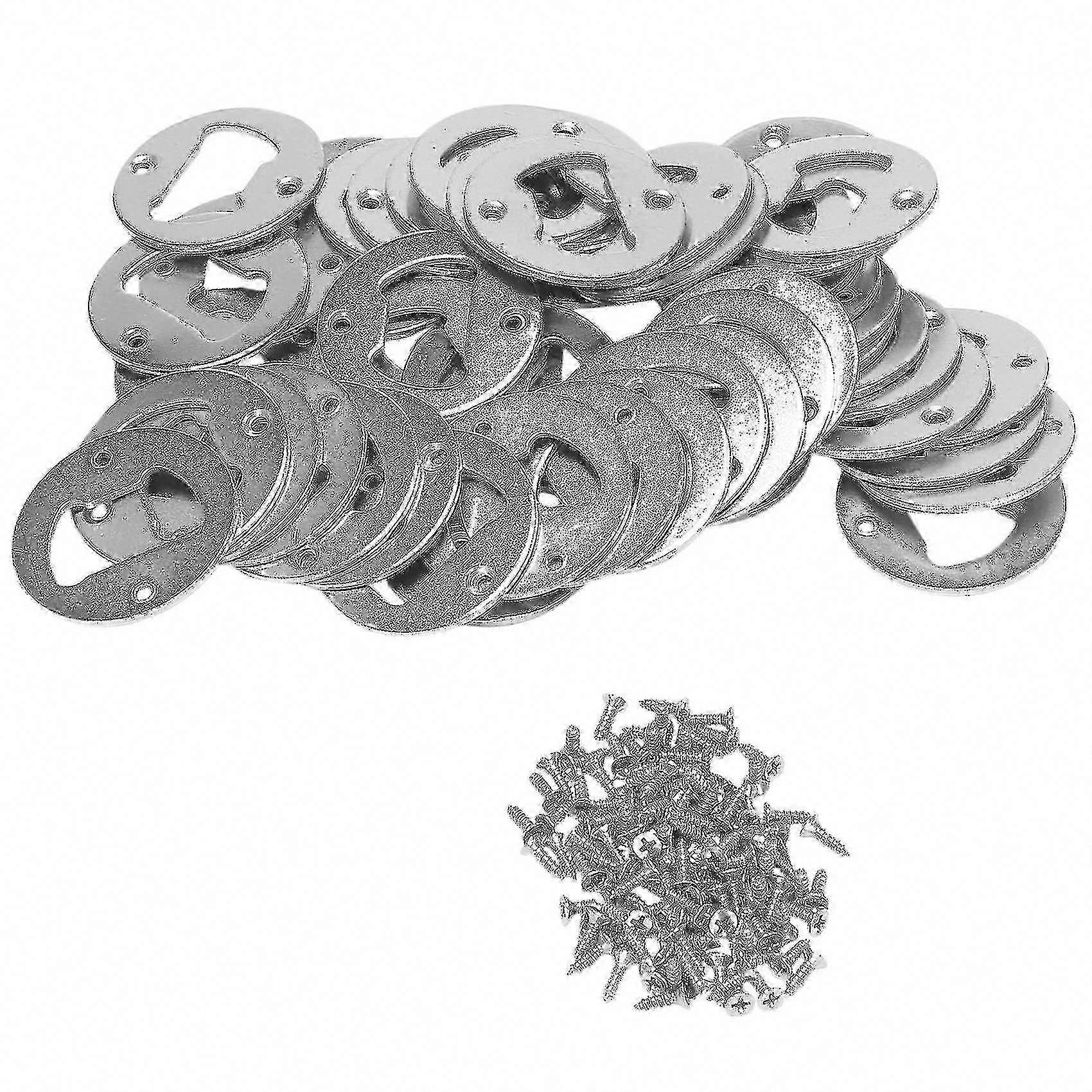 50 Set Stainless Steel DIY Bottle Opener Insert Kit - Round Hardware Parts for DIY Projects