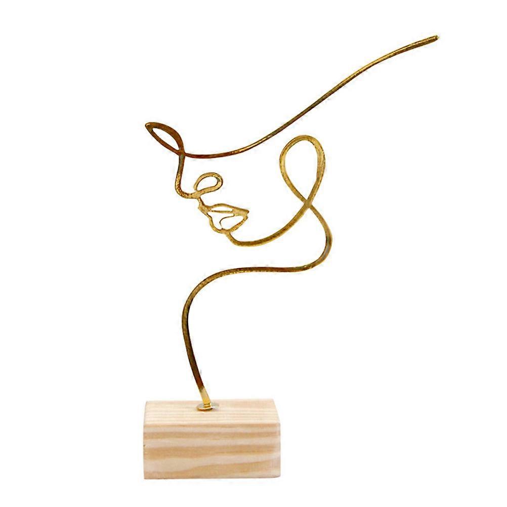 Creative Iron Abstract Decor Face Shape 4.7×2.8×7.7in Home Decoration 1Pack