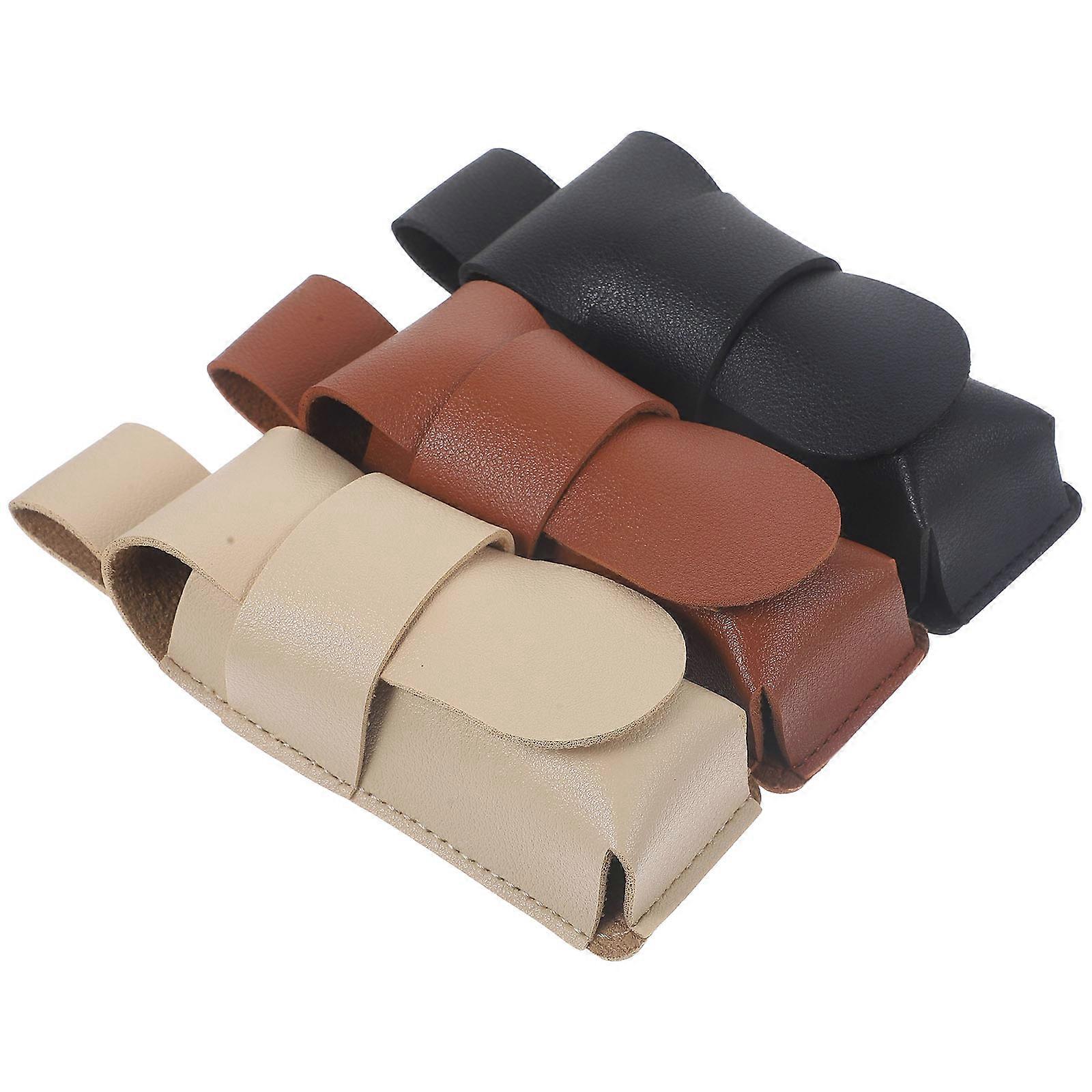 Leather Harmonica Protector Rectangular Case Practical Protection 3Pcs