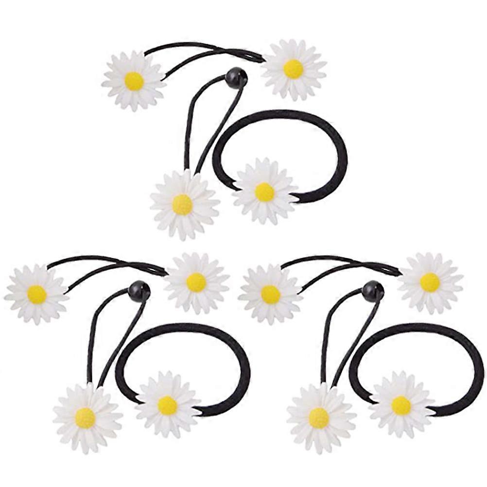 Here's a polished product description for your **Elastic Daisy Flower Hair Ties**:
🌸 **9pcs Elastic Daisy Flower Hair Ties – Stylish & Soft