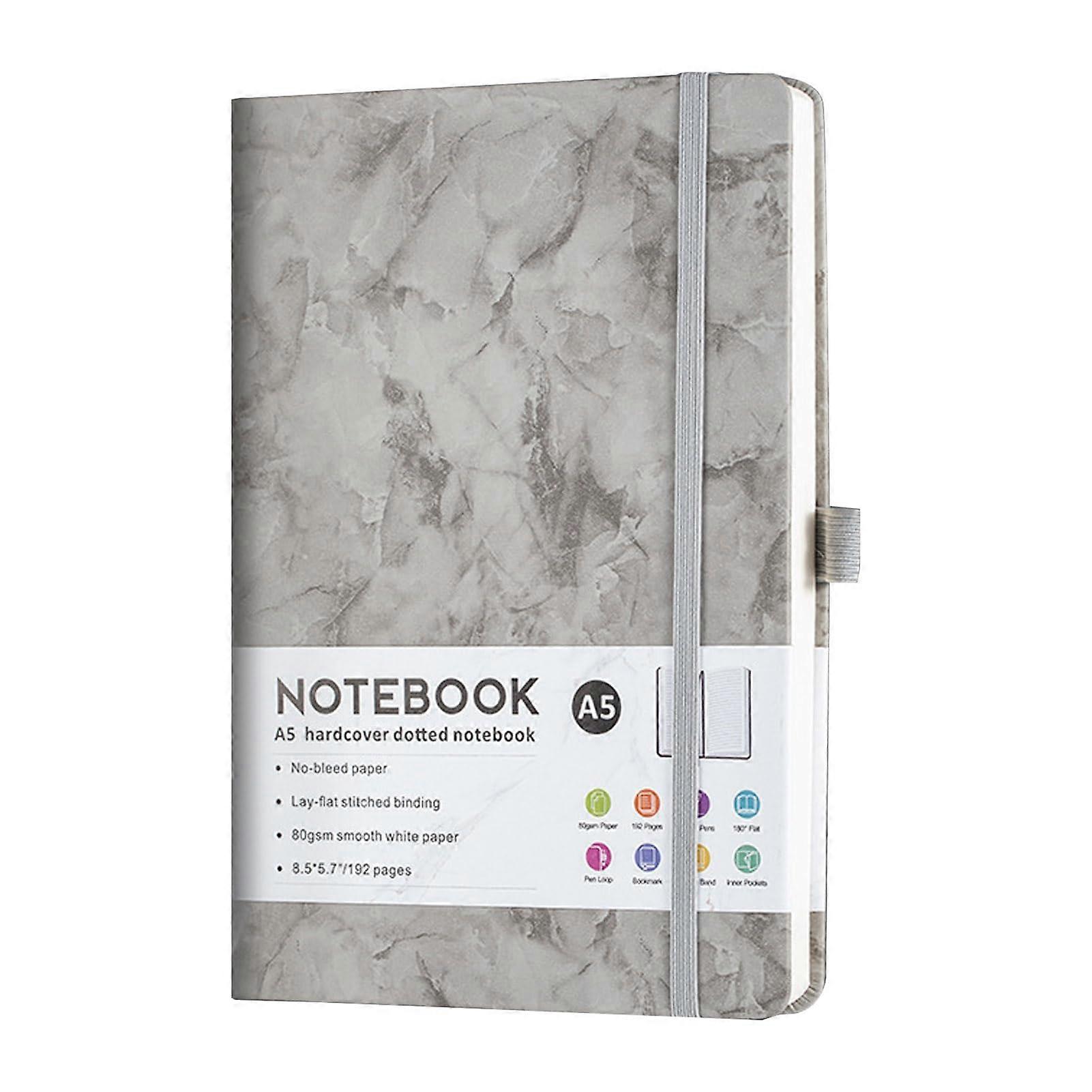 A5 Compact Notebook, Minimalist Diary with Thick Paper, Lightweight Planner in Gray, Essential Office Accessory
