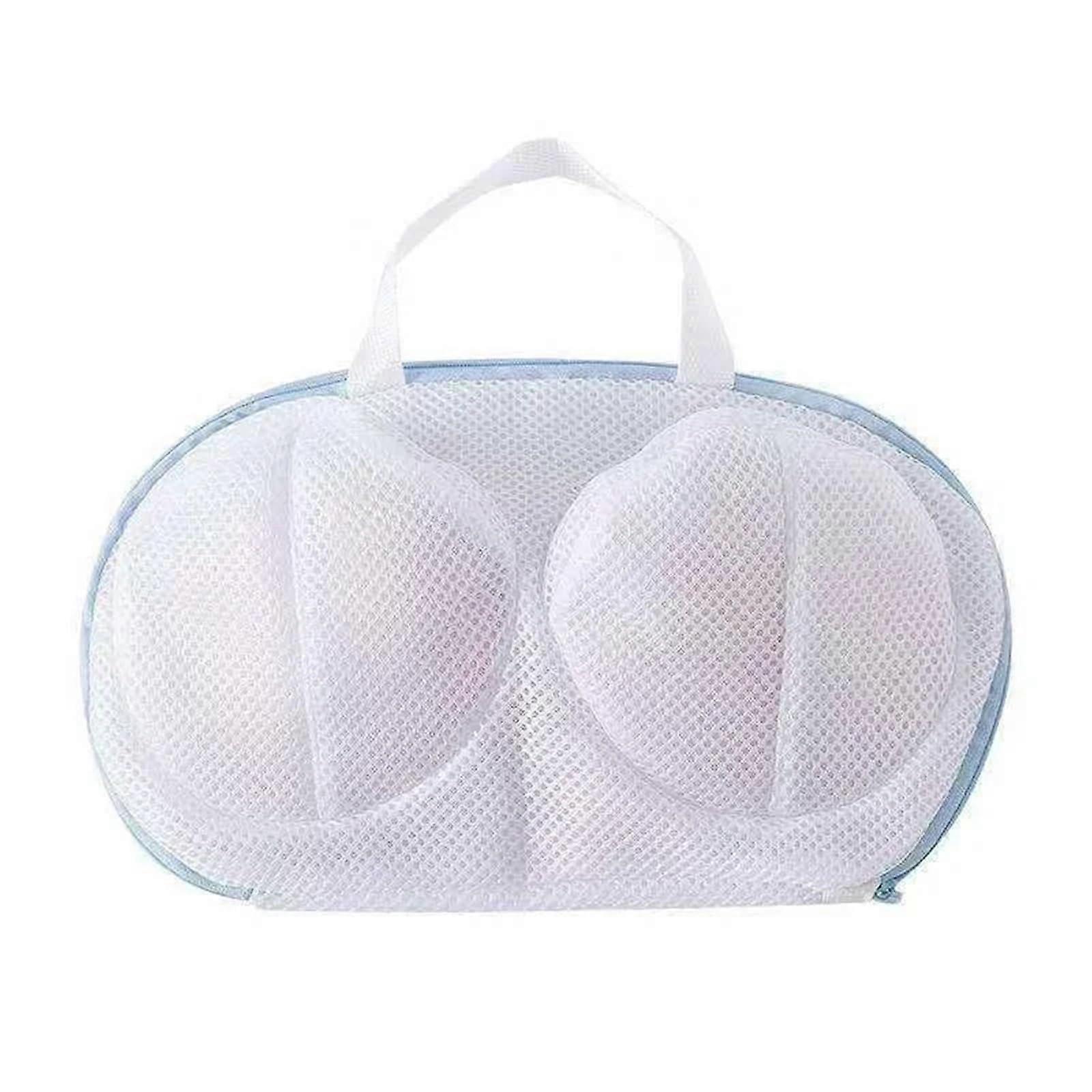 Wäschebeutel Wäschenetze 2er Set Anti-Verformung BH Mesh Tasche Für Maschinenwäsche Polyester Sport-BH Blau