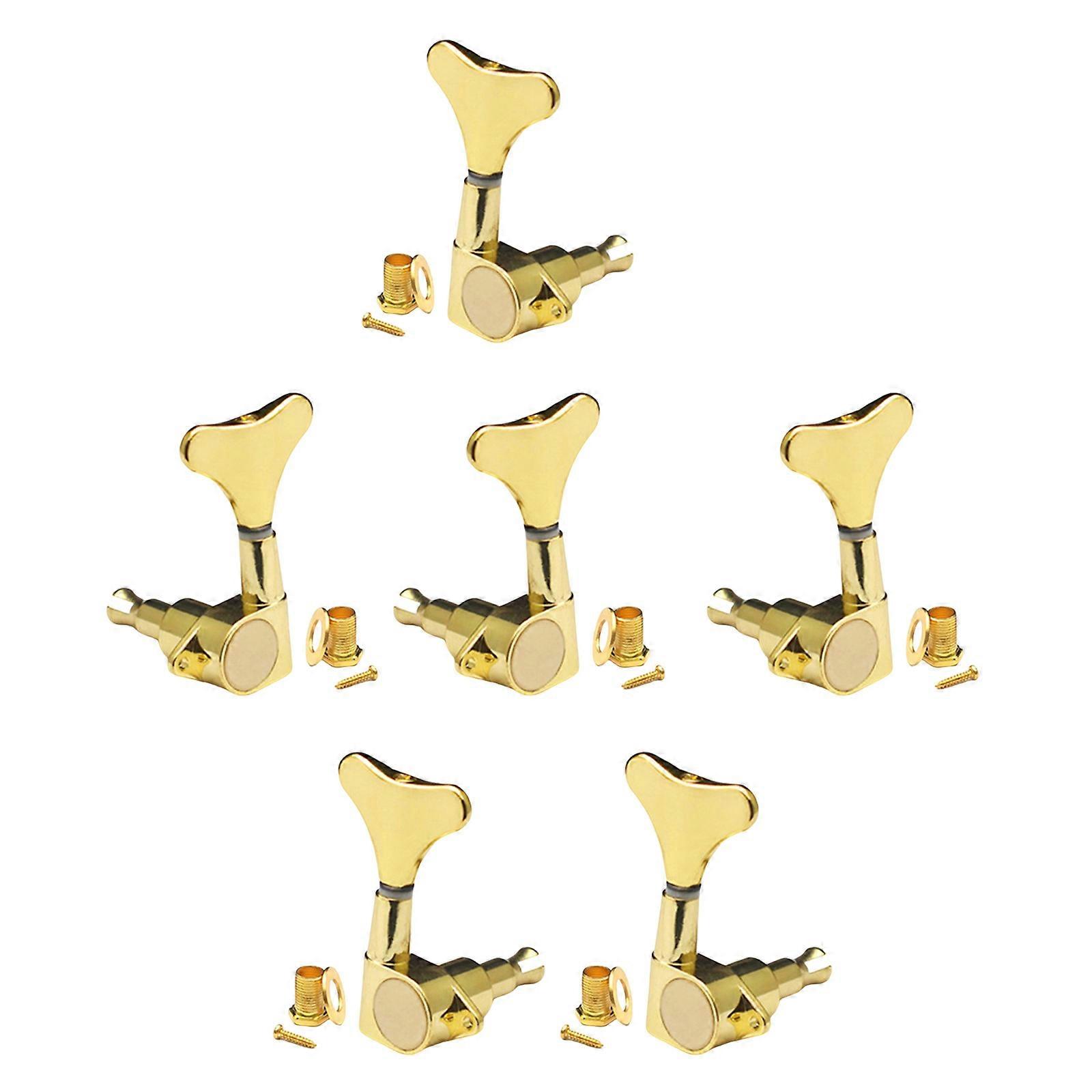 Sealed Bass Guitar Tuning Pegs Fishtail Shaped Button Bass Guitar Machine Head Tuners for Precisions Bass String Tuning Multicolor