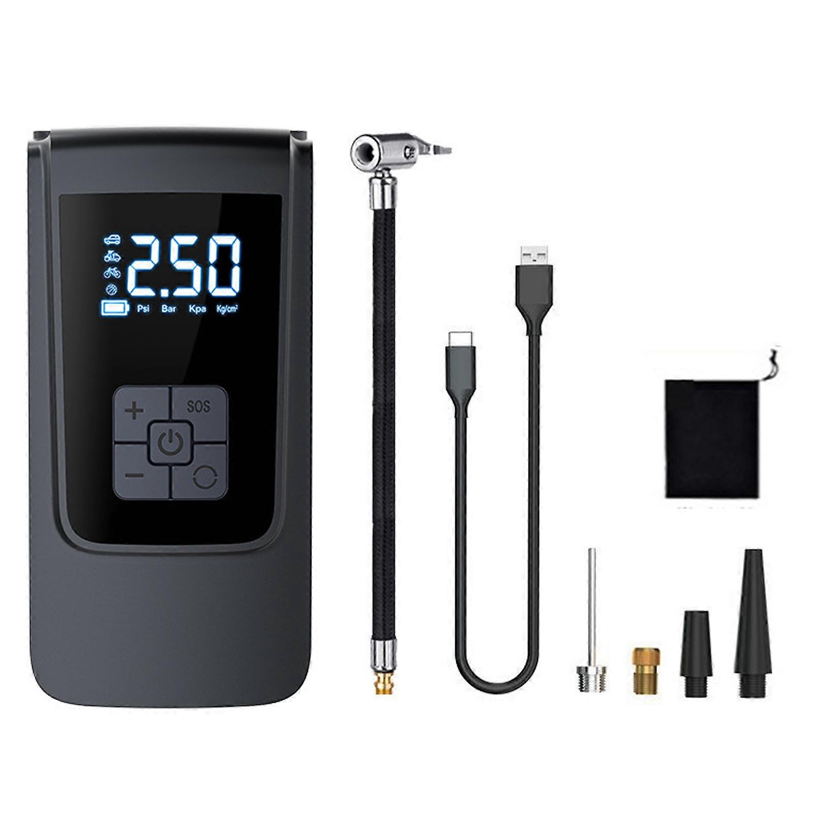 Digital Tire Inflator Portable Car Air Compressor Air Pumps with Flashlight Power Function Universal Tire Inflator Multicolor