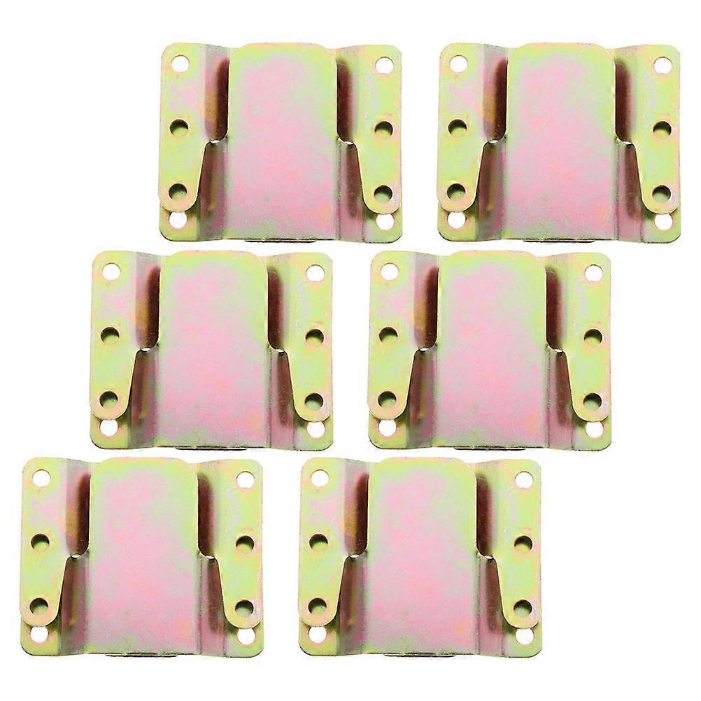 Modular Couch Connector Furniture Accessories Hexagonal Shape Golden Color 7.80X6.40X0.20CM 6 Sets