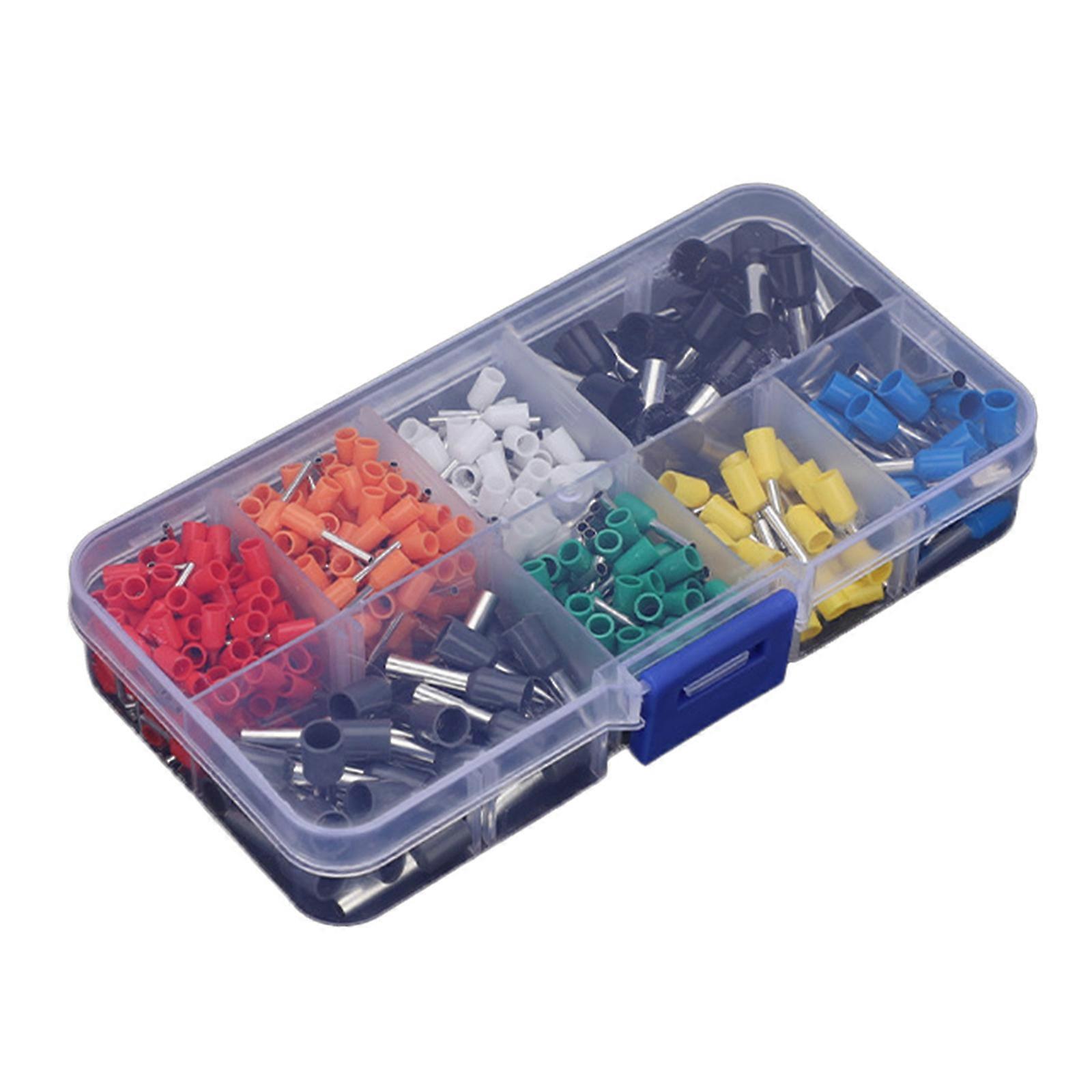 Professional Cable Terminals set Insulated Ferrule Set Brass Wire Ferrules Set Simple Installation for Connections Multicolor