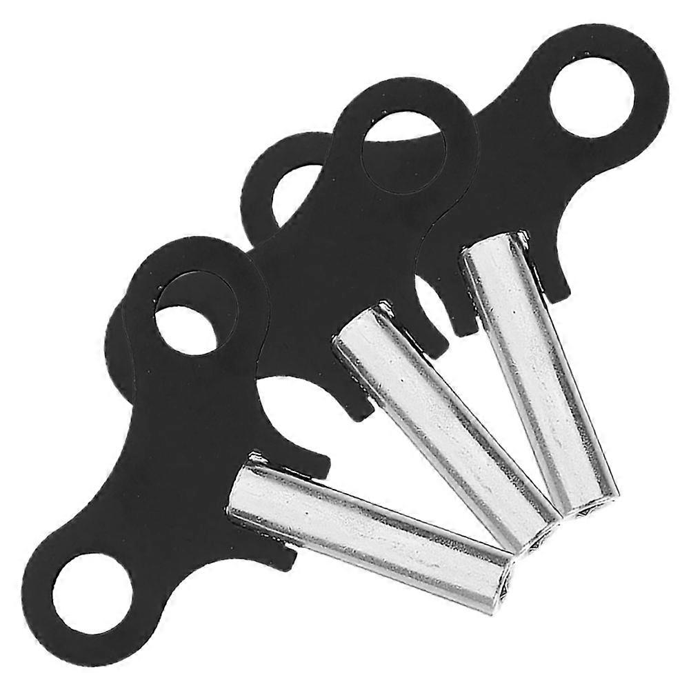 Winding Key For Mechanical Table Clocks Clock Maintenance Compact Shape Steel 3Pcs