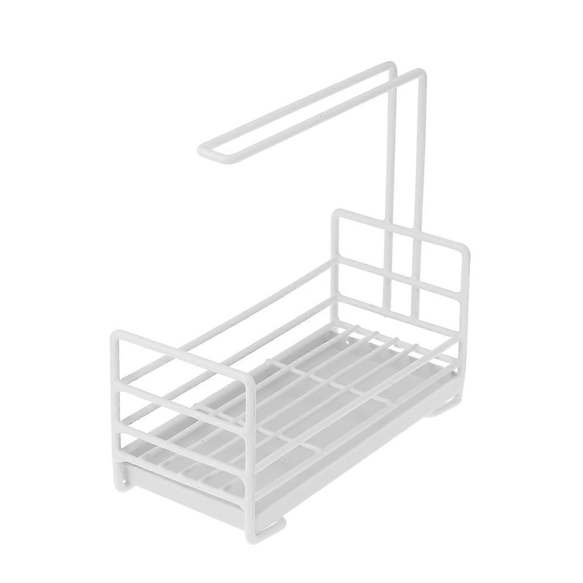 Kitchen Storage Rack Multifunction Drain Rack for Storage Use White