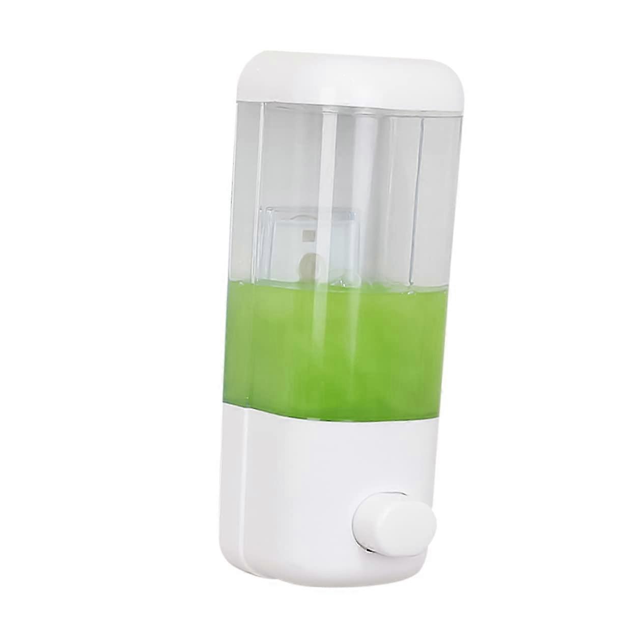 Wall-Mounted Soap Dispenser Refillable Soap Tray Manual Pump Dispenser Bathroom Easy Installation Space-Saving