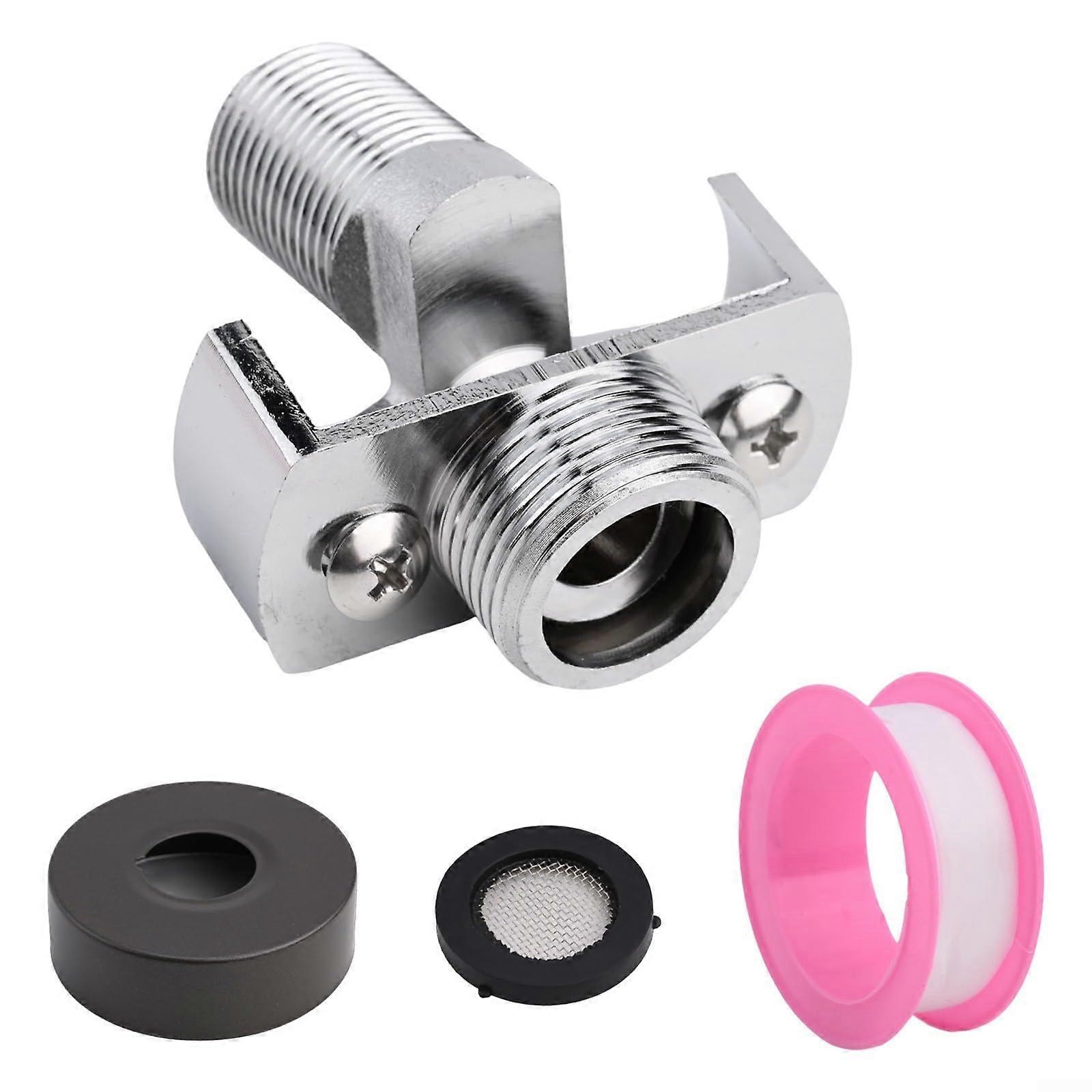 Faucet Adapter Wall-Mounted, 40-Degree Adjustable, Compact Design, Gray Cover