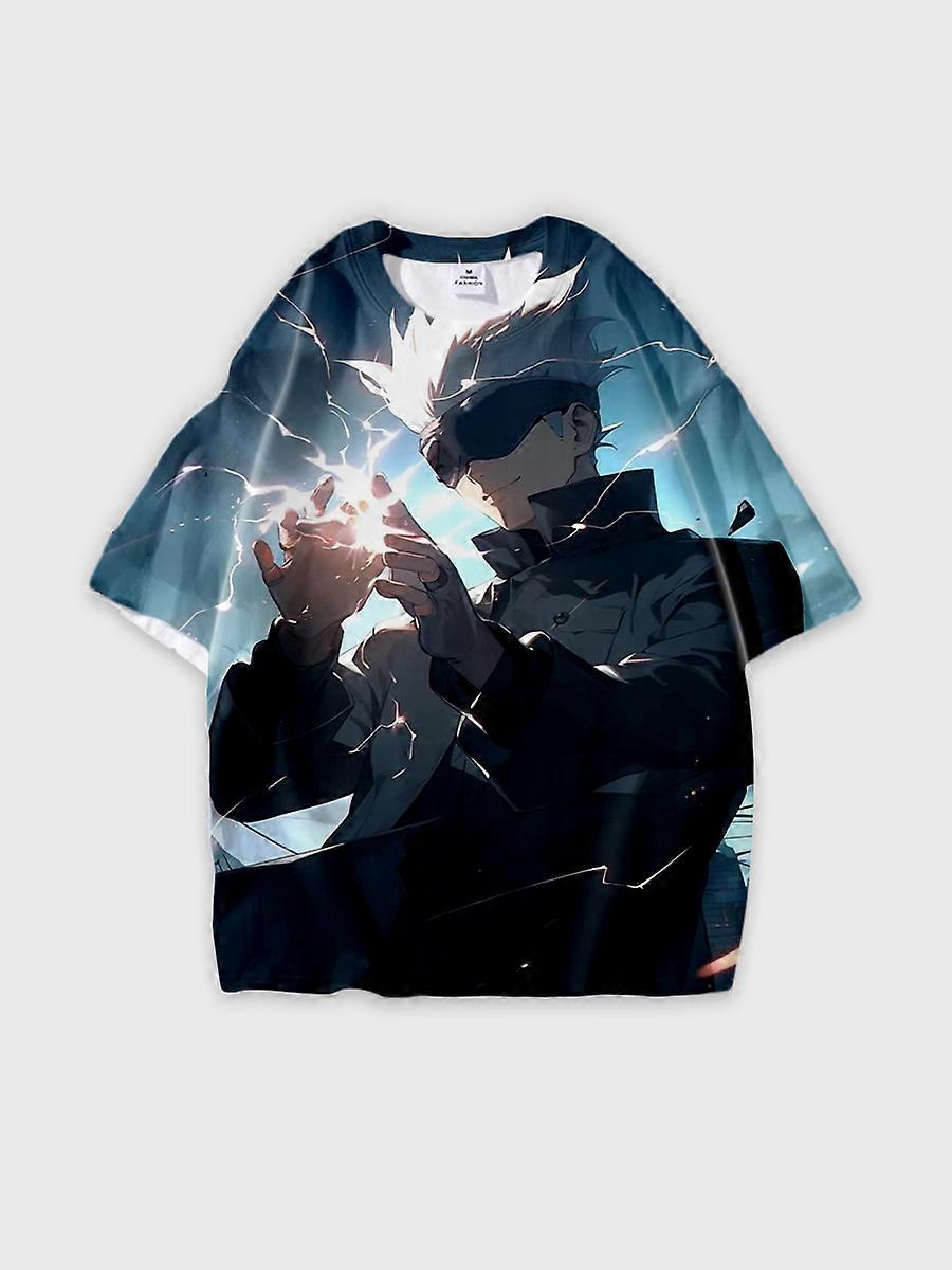 T-shirt round neck Character Pattern loose short sleeve P702