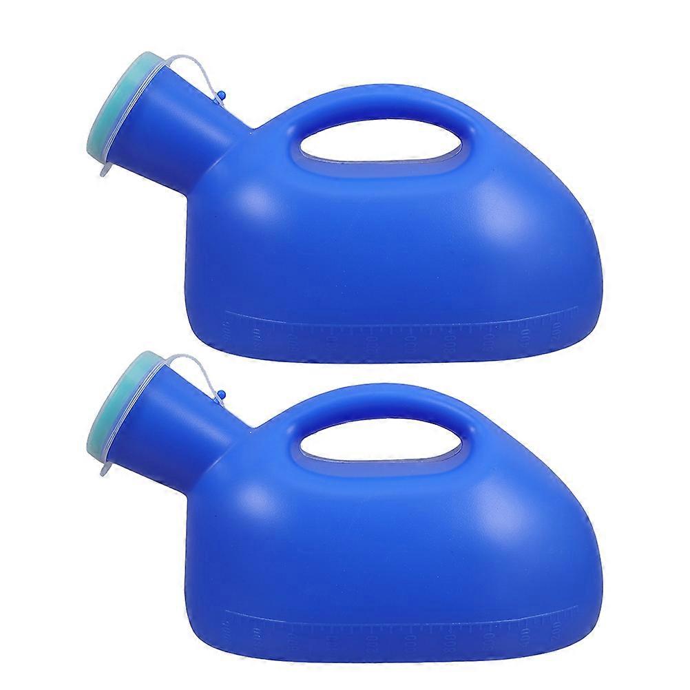 Portable 2 Pack Spill Proof Urinal Bottle with Lid for Travel, Camping, Nighttime Use – Compact Design for Men, Elderly and Outdoor Convenience