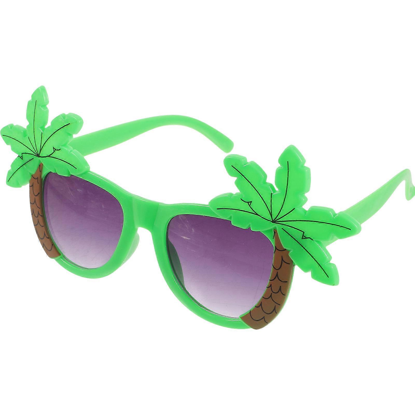 Green Plastic Party Sunglasses for Photo Props and Decorative Use at Hawaii Beach Parties