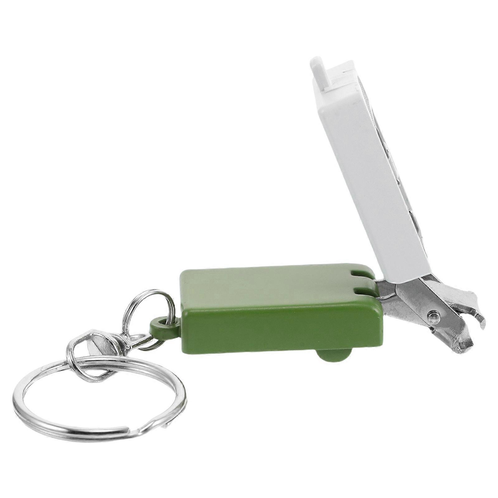 Mini Fingernail Clippers With Mahjong Tile Keyring Compact Foldable Design For Everyday Use Silicone And Stainless Steel Portable Nail Trimming 1Pack