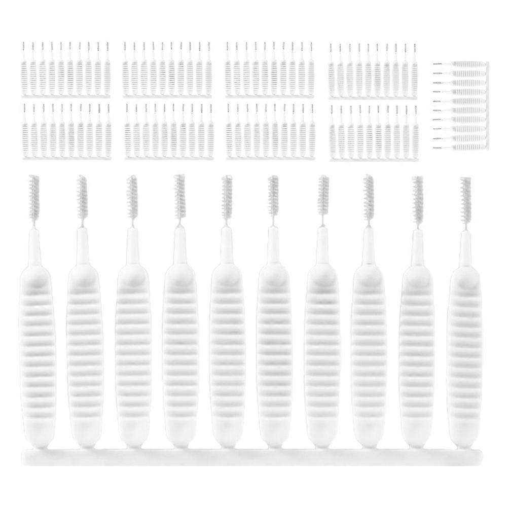 Nozzle Brush Pipeline Dredging Household Hole Brush Rectangular Shape Polypropylene 100Pcs