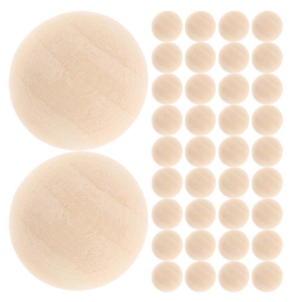 Wooden Half Beads for Crafts Unfinished Wood charms for decoration Beige Color Smooth and Durable 300pcs