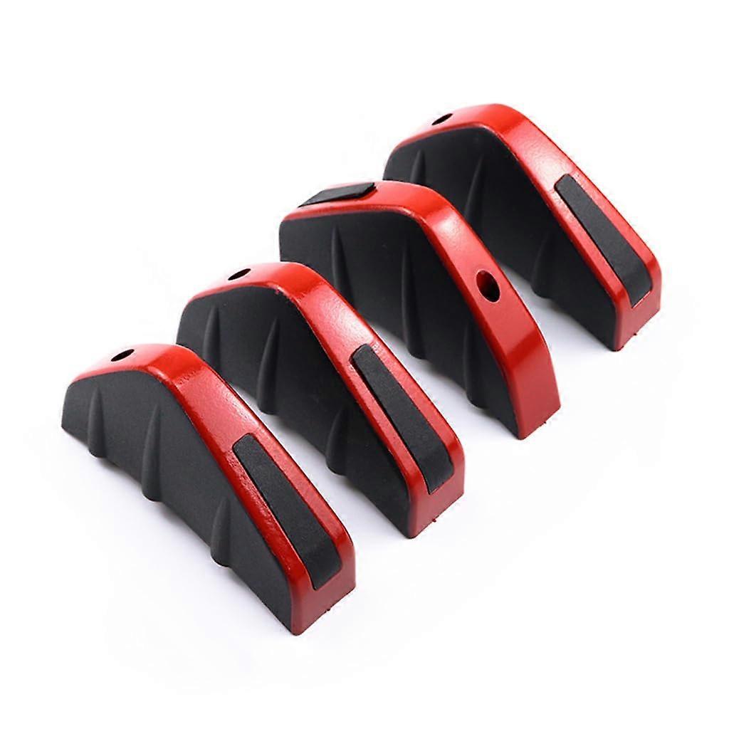 For Accord 20132017 Rear Spoiler Bumper Diffuser Lip, 4PCS AntiCollision Accessories, Red with Black Cover