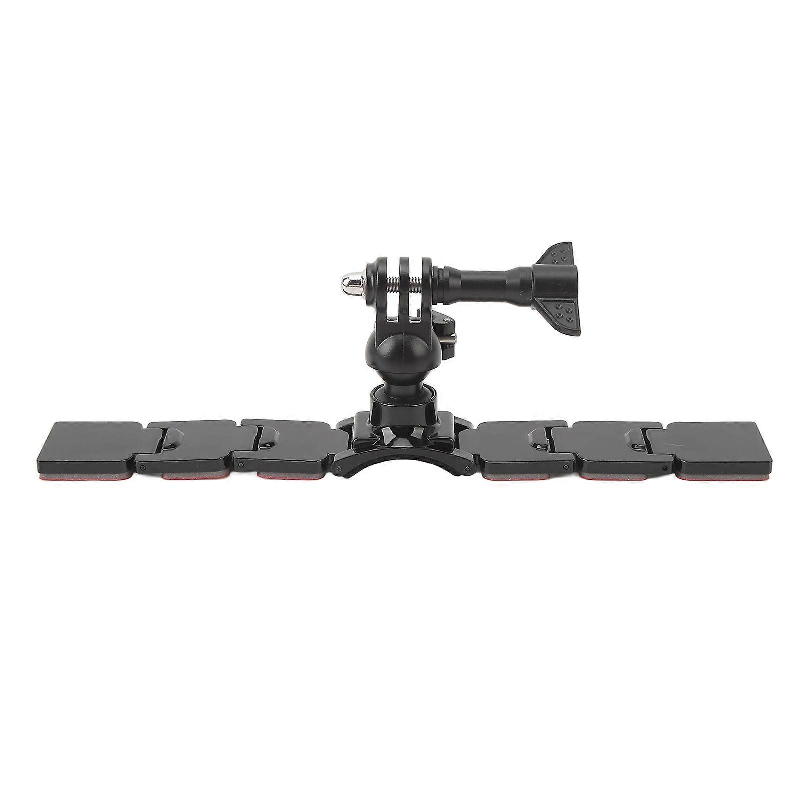 Motorcycle Helmet Chin Mount for Action Camera 3 Sections Detachable Double Sided Ddhesive 360 Degree Rotation
