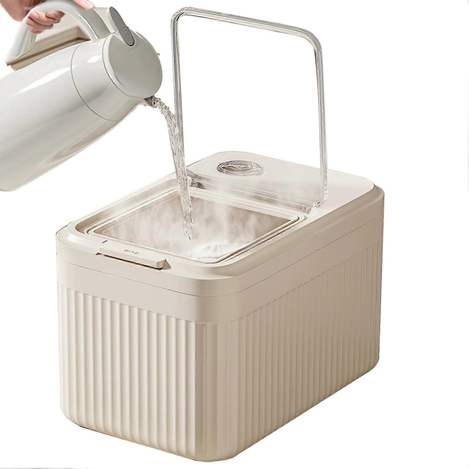 Dog food storage Pet food container storage box, dispenser for soy flour grain rabbit cream color M