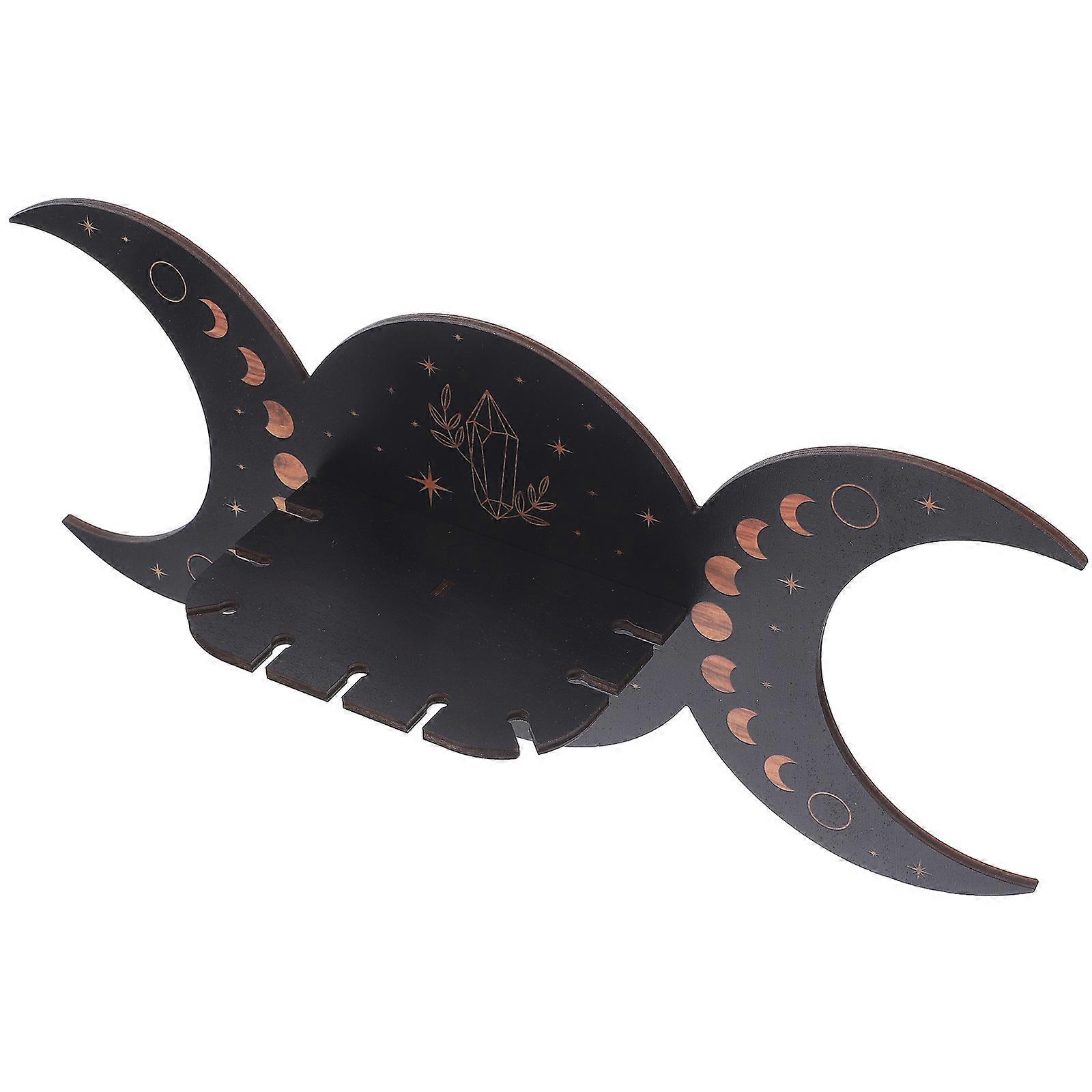 Bohemian Style Wall Mounted Display Rack Crystal Holder For Cafe 38X16CM 1Set