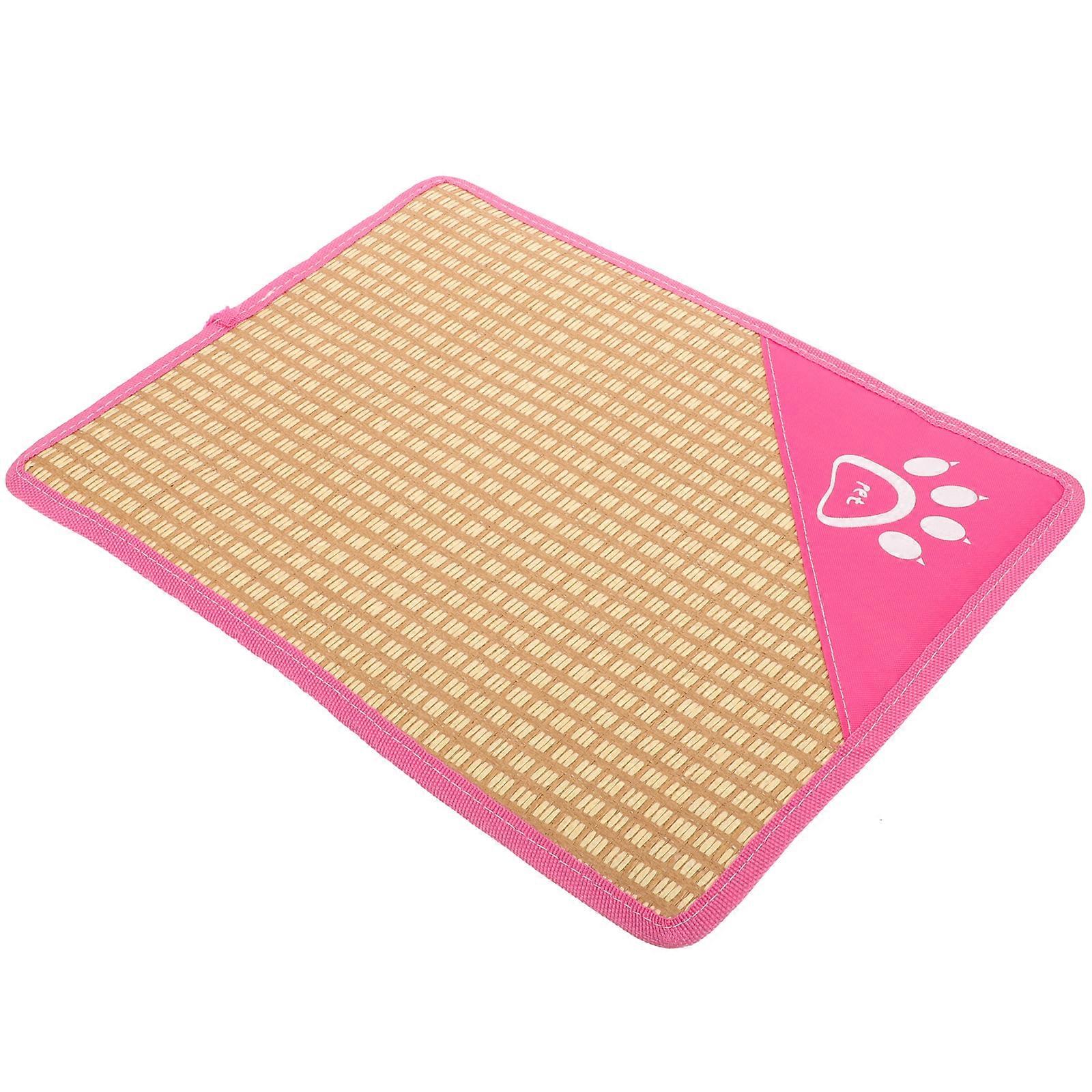 Rosy Cooling Pad for Pets Soft Sponge and Straw Safe Durable for Hot Piece
