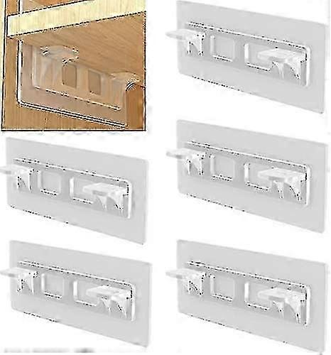 16pcs Adhesive Shelf Bracket,shelf Support Pegs Shelf Brackets Pins Cabinet Shelf Clips Fz