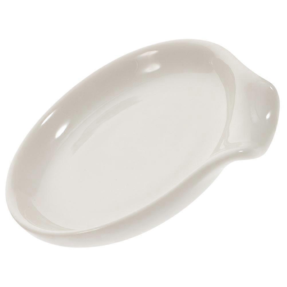 White Ceramic Spoon Rest for Kitchen Countertops Easy to Clean and Maintain Perfect Size for Most Spoons 3.5 x 2.5 inches