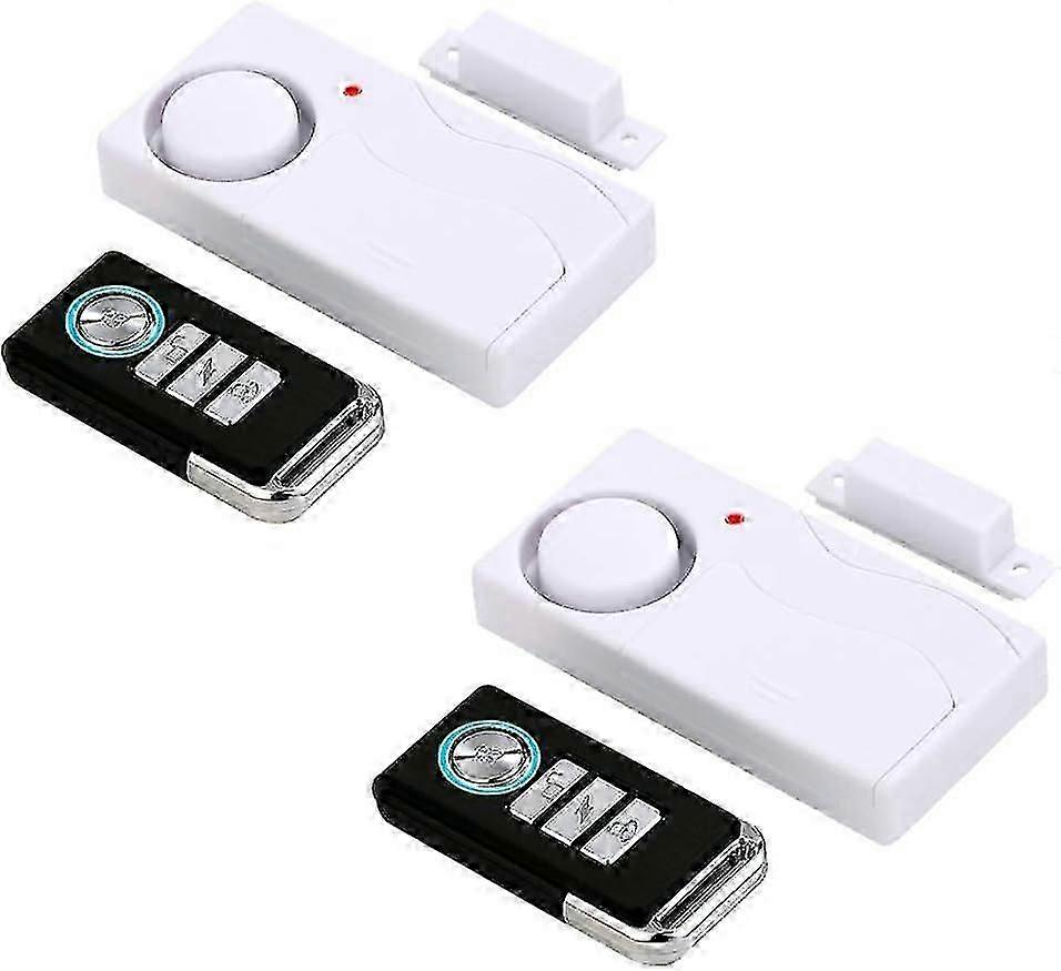 Wireless Door Alarm With Remote Windows Open Alarmshome Security Sensor Pool Alarm For Kids Safety Sliding (2 Pack)