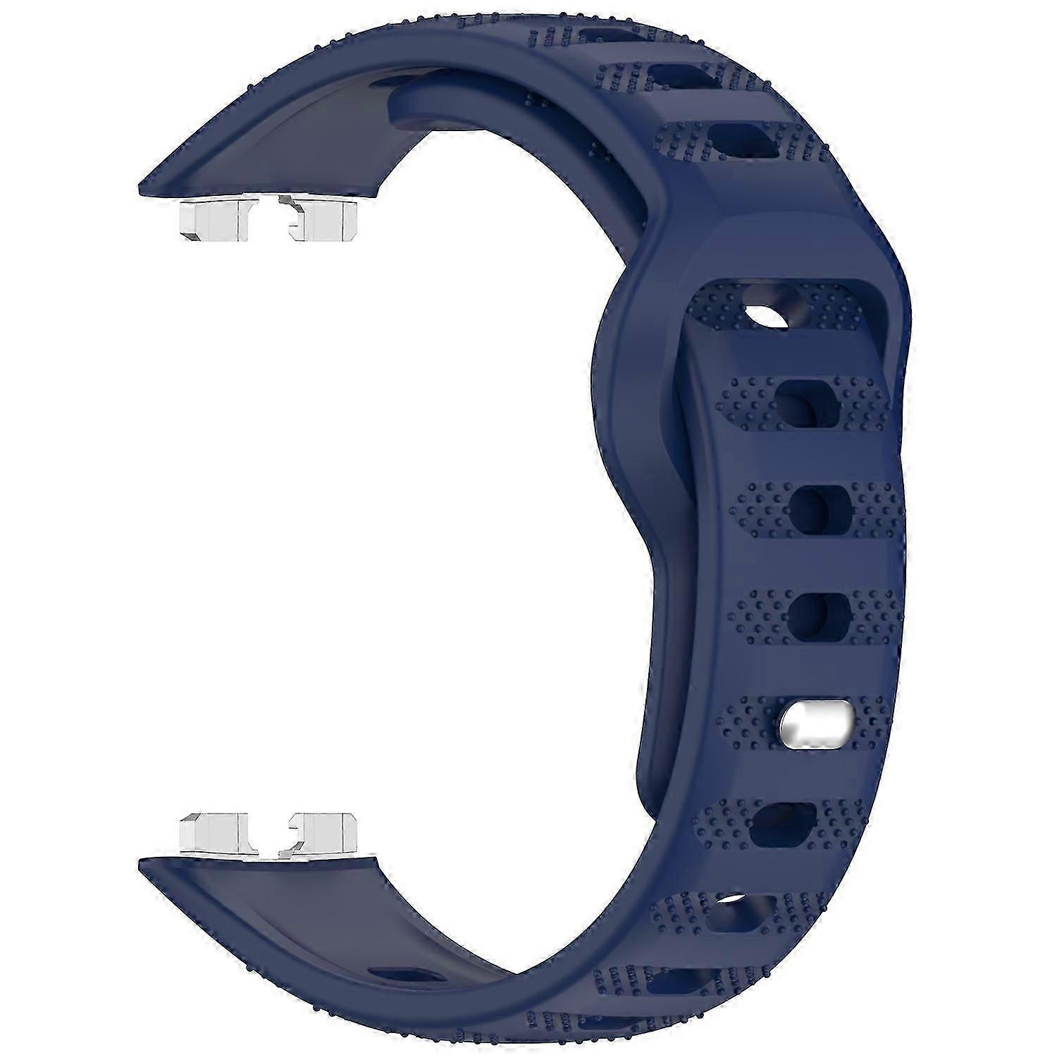 Silicone Watch Band for Huawei Band 10/10 NFC/9/9 NFC/8/8 NFC Dot Texture Reverse Buckle Wrist Strap