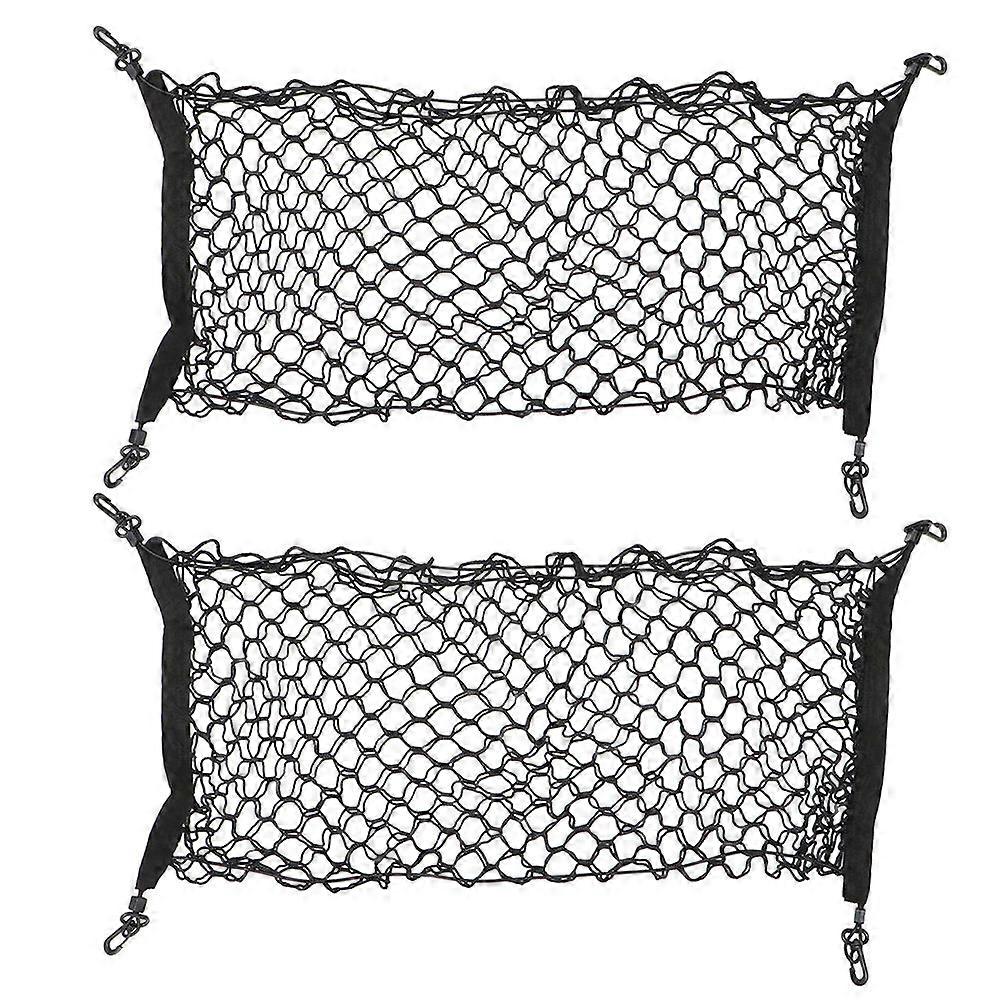 Cargo Organizer 2Pcs High Elastic Double-Layer Trunk Net For Car Storage Ideal For Vehicle Owners 90X30cm
