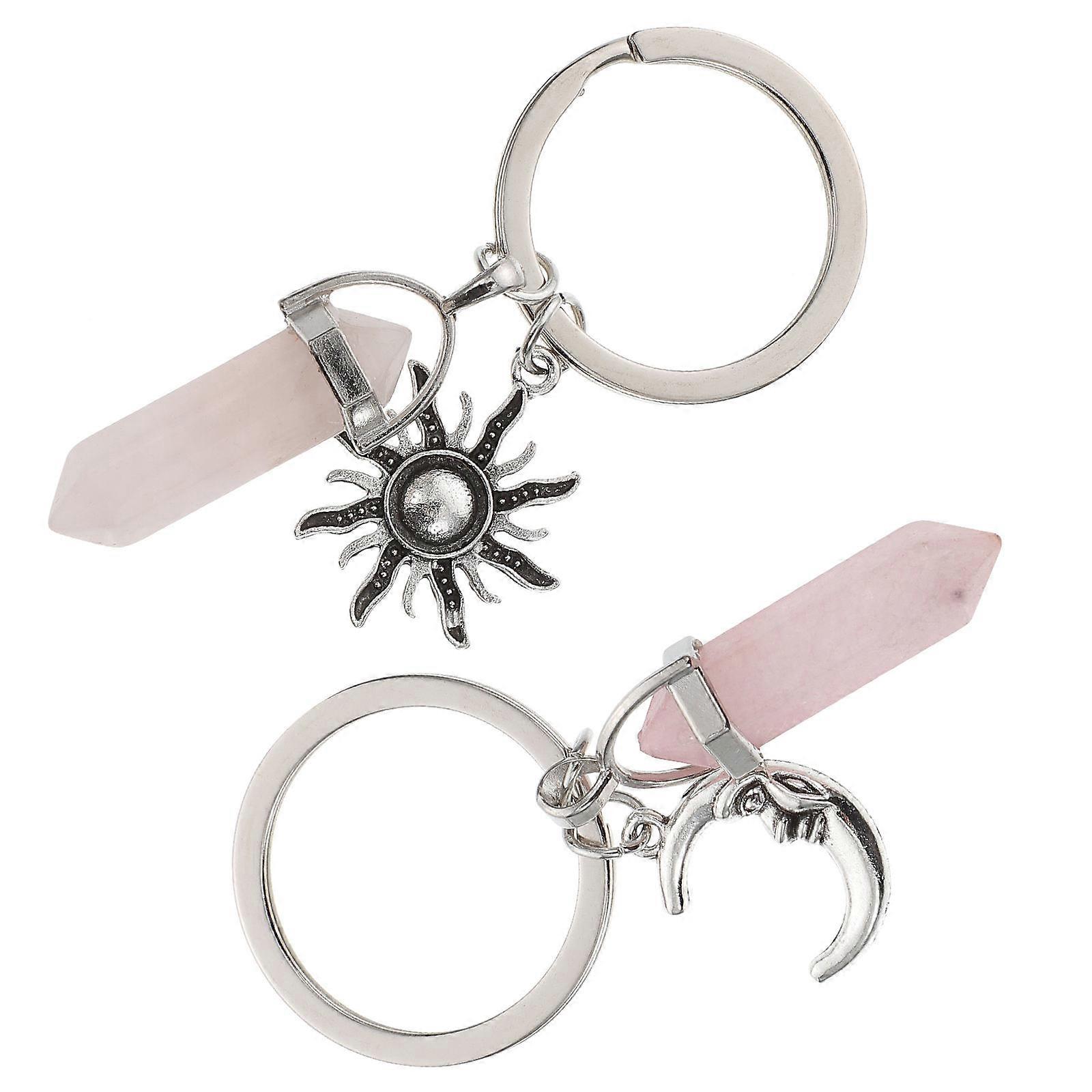 2Pcs Couples Keychains Unique Decorative Key Holders