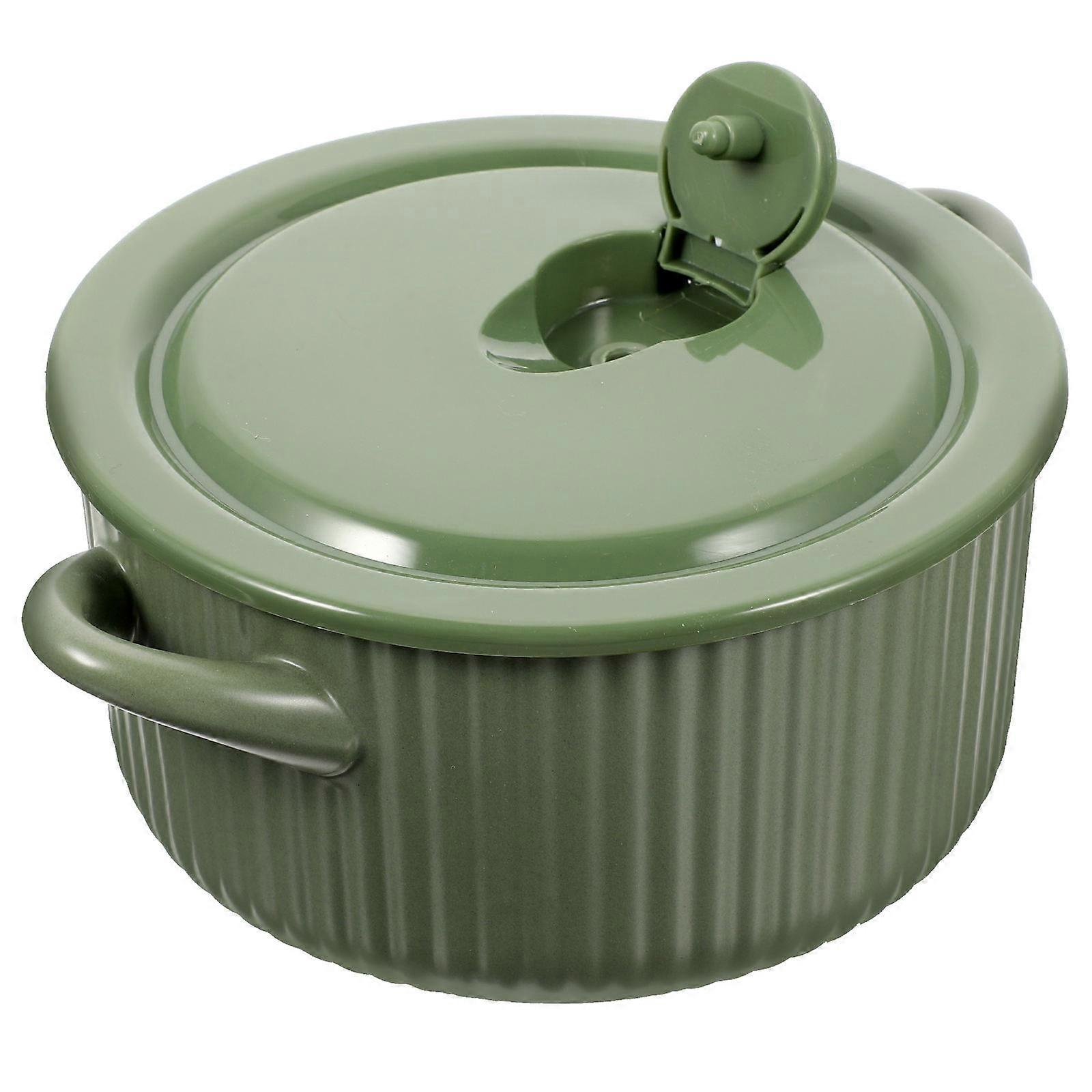 Round Oven Safe Soup Bowl With Handles Ideal For Home Use And Gift Giving 1Pcs